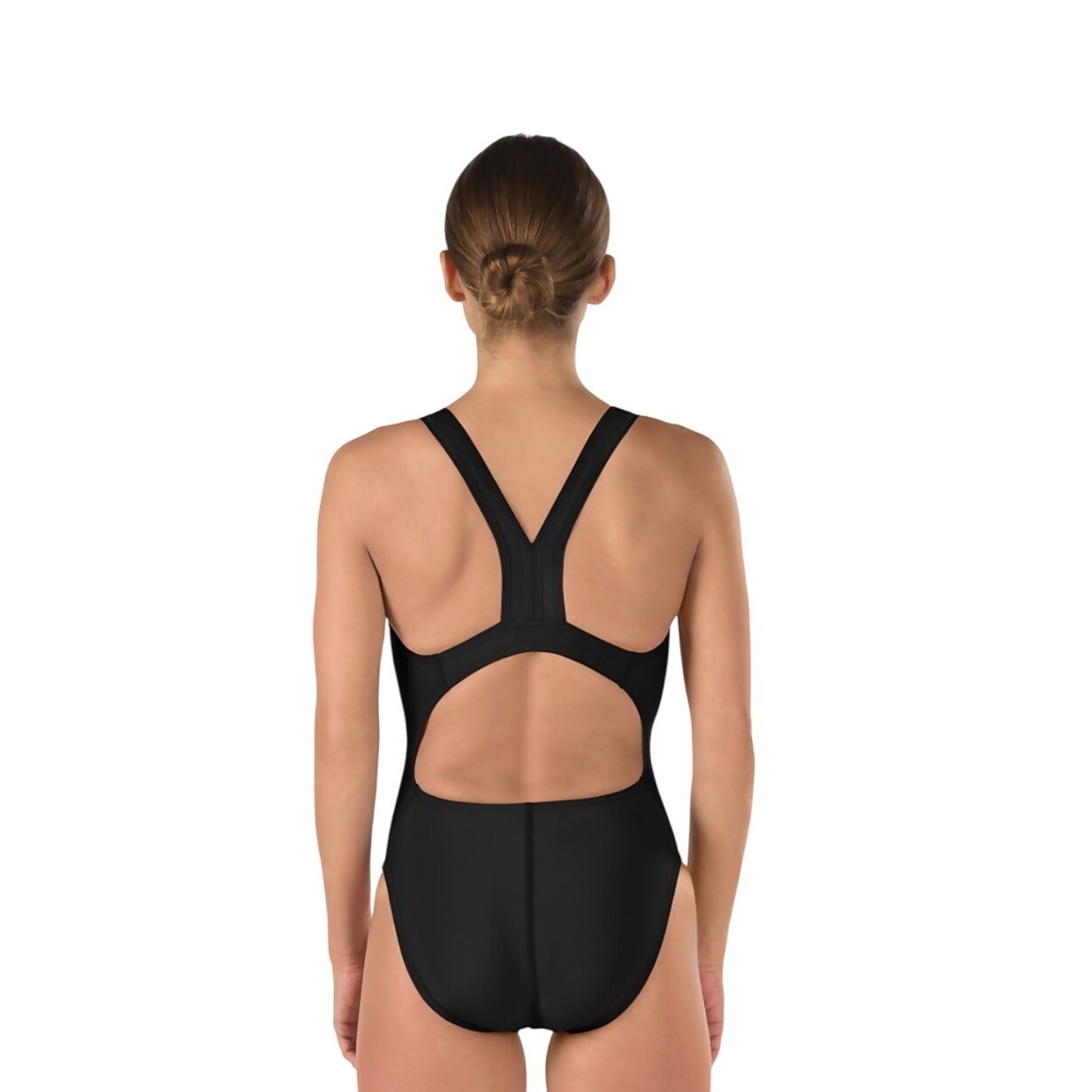 Speedo Womens Swimsuit One Piece Team Black Size 6/32 Training NEW