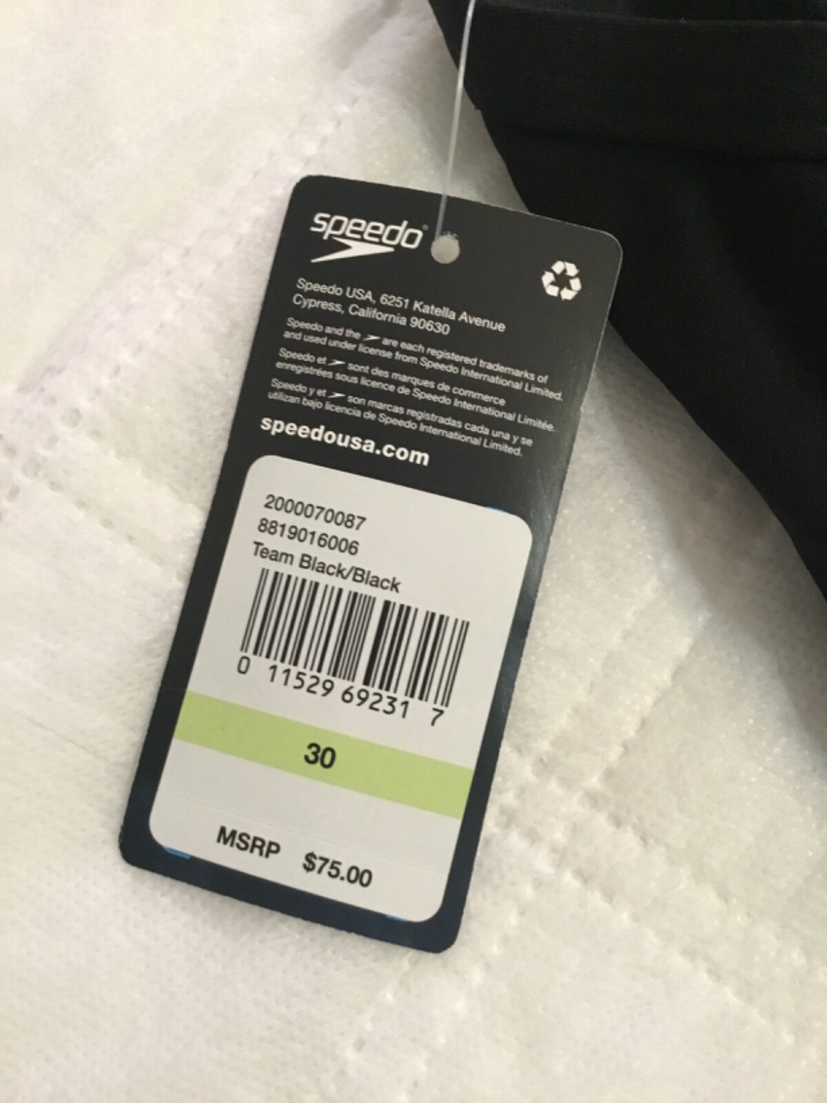 NWT Speedo Swimsuit Endurance+ Black Size 30 $75