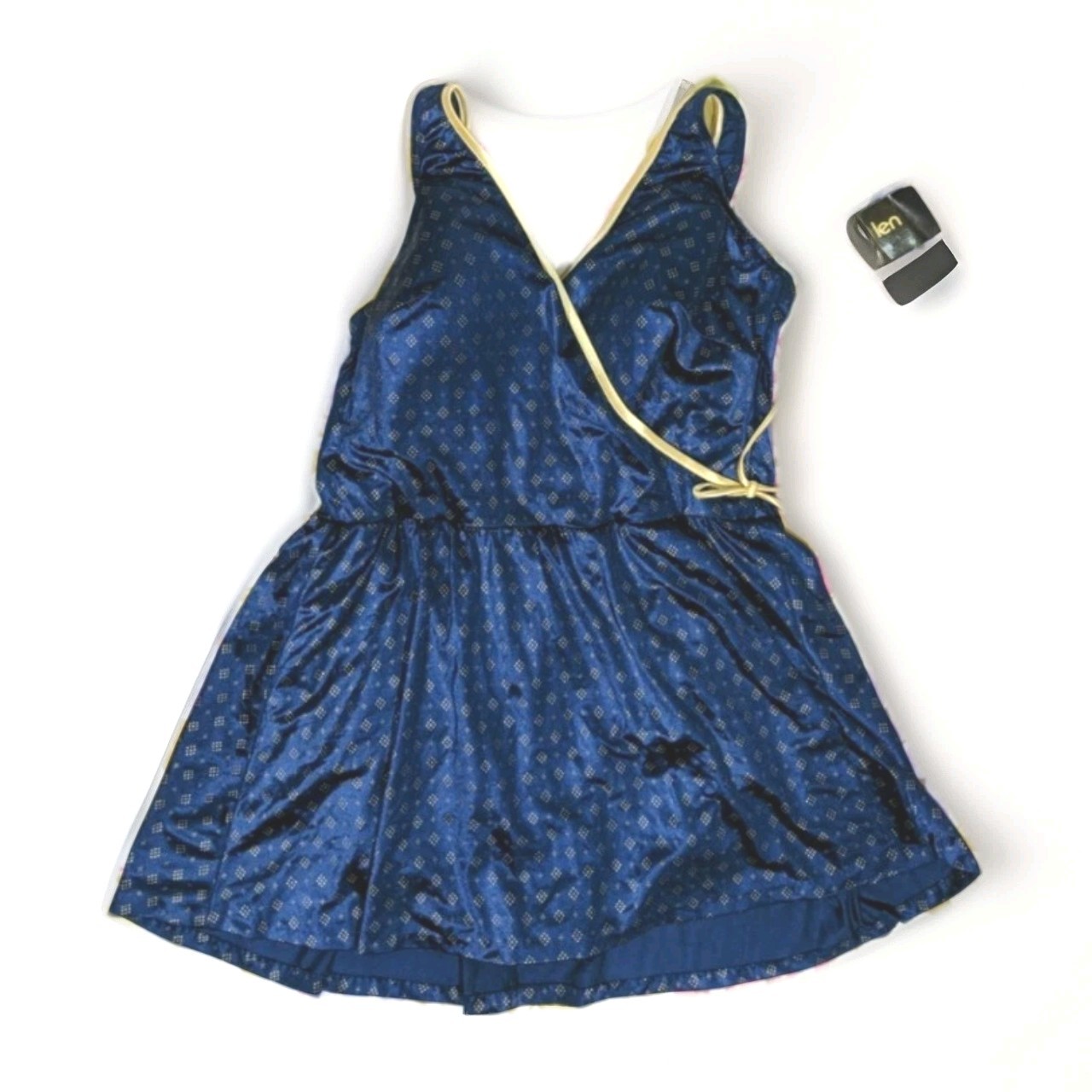 Robby Len ONE PIECE SWIMSUIT Skirt BATHING SUIT Women’s Size 22 22w Navy Plus Sz