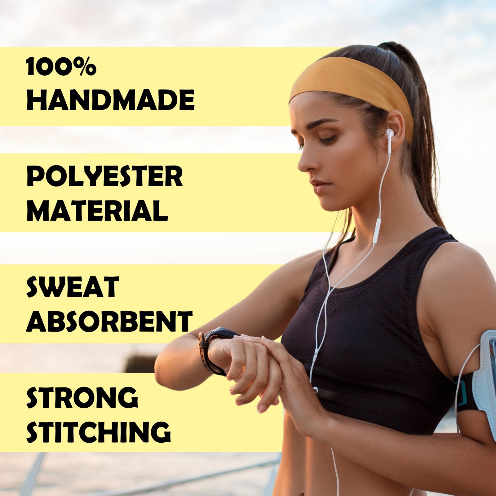 LOTUS78, Pack of 8 Wide Headbands for Women Non Slip, Fashionable Sports Hair Ba
