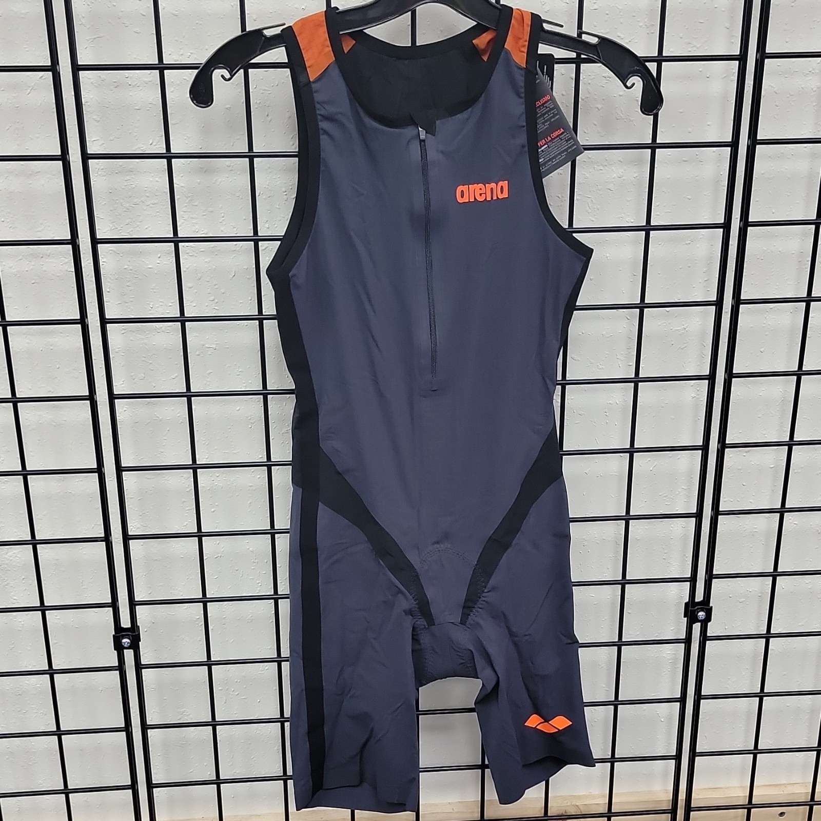 Arena Women’s Zipped Trisuit Triathlon Dark Grey/Black/Orange M (US 12)