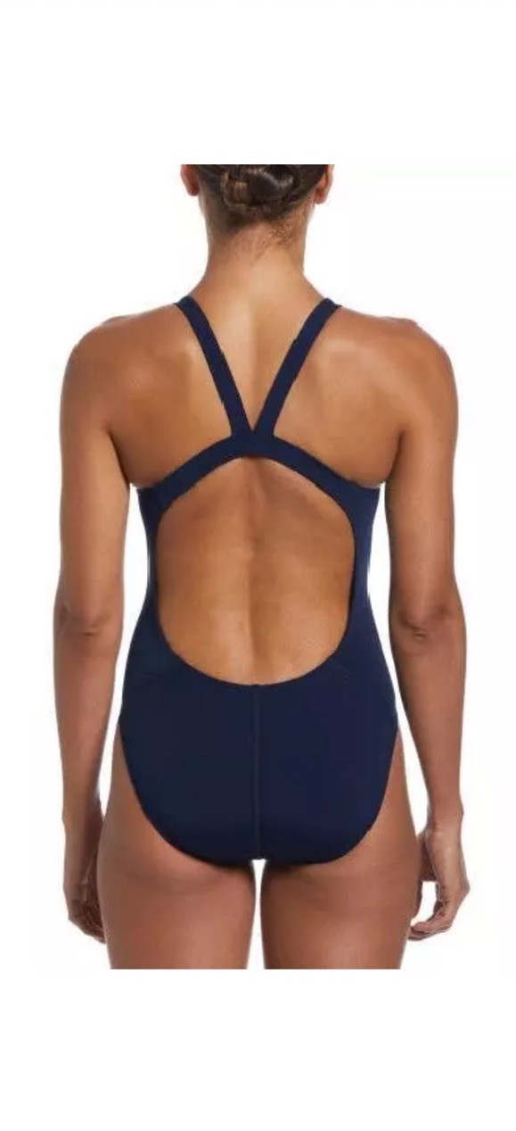 Nike Swim Women’s Hydrastrong Fastback One Piece Midnight Navy Size 26 (US0-2)