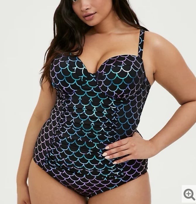 Torrid Iridescent Mermaid One Piece Swimsuit 3-DD/F
