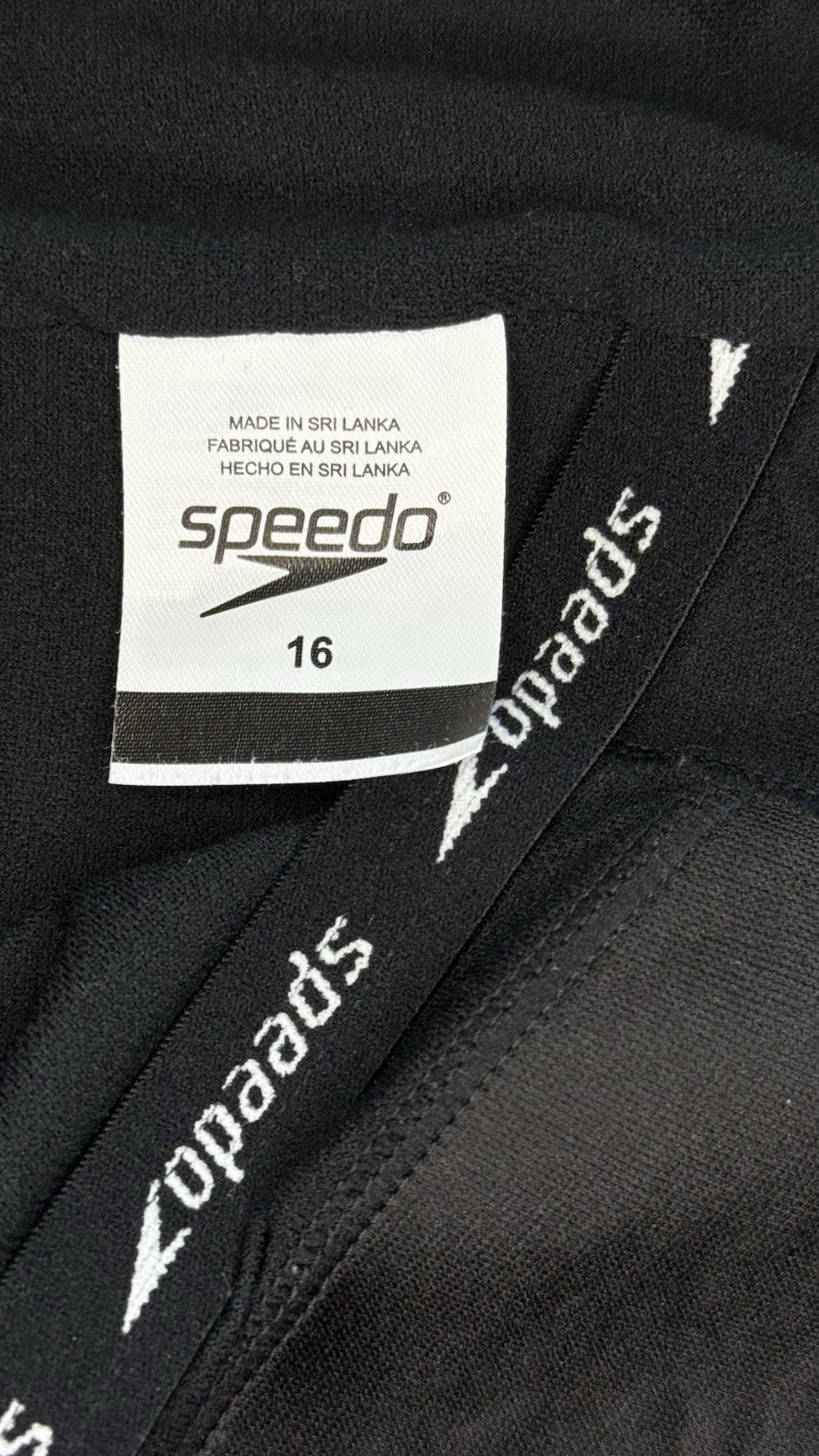 Speedo Women’s One Piece Swimsuit Swimming 100% Polyester Black Size 16