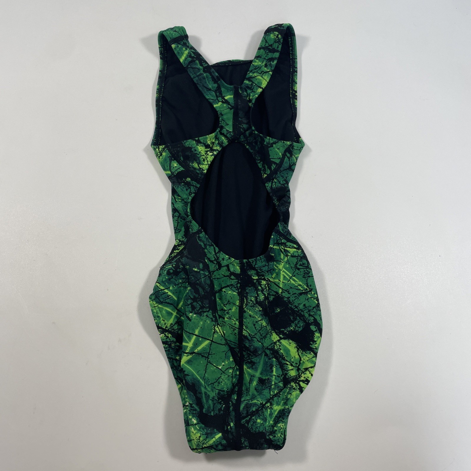 The Finals Women’s One Piece Competition Swimsuit Endurotech Black Green Size 28
