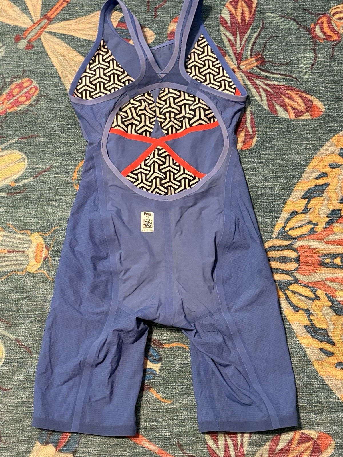 Arena Carbon Racing Kneeskin Tech Suit Women’s Sz 26 Blue FINA W Logo