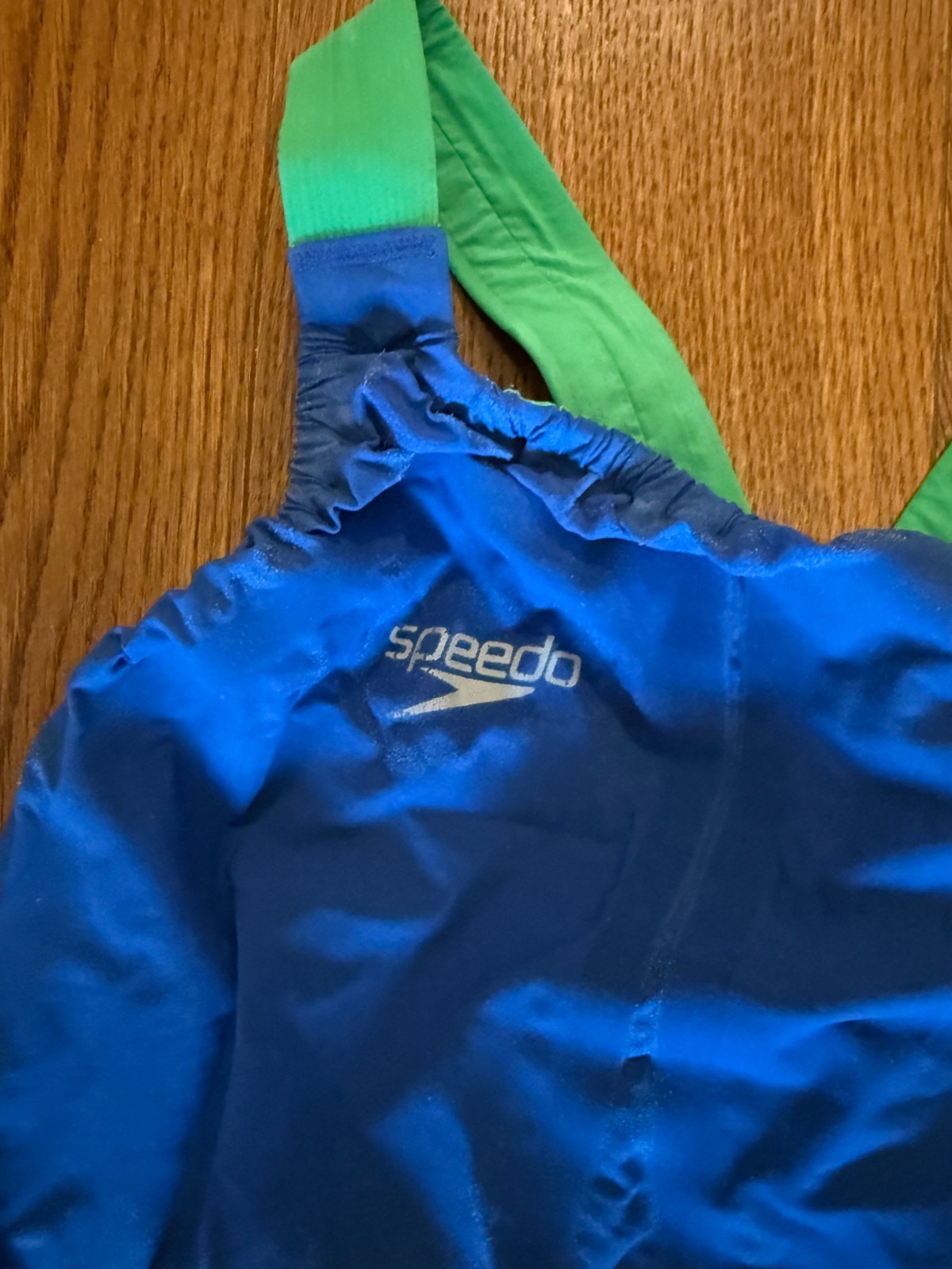 Speedo LZR Racer Elite 2 Womens Kneeskin Swim Sz 25 Closed Back Blue/Green