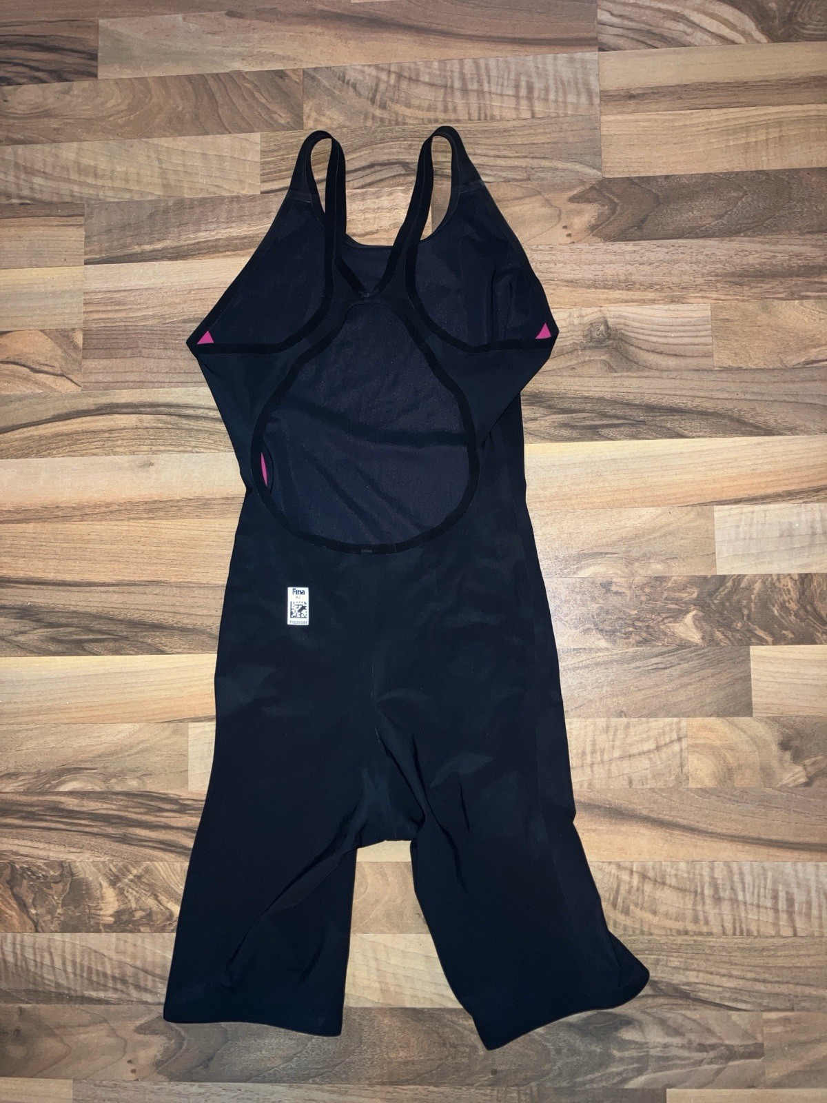 FINIS Female Fuse Openback Black technical racing swimsuit Sz 34