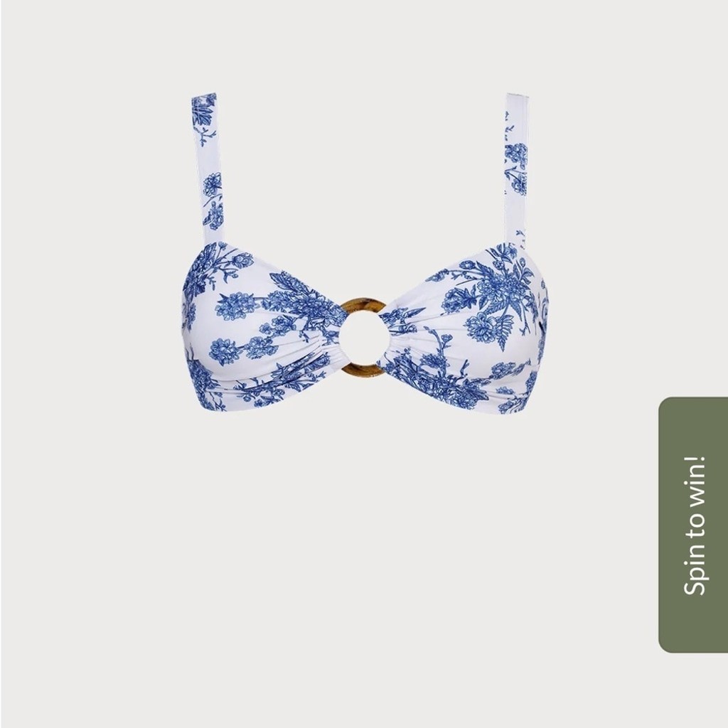 Berlook Ruched Cutout Floral Bikini Top only 63