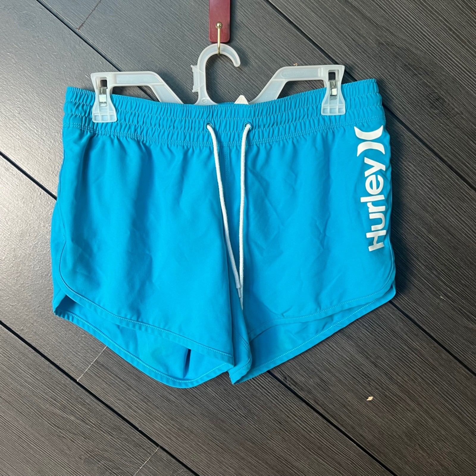 Hurley Phantom Women’s Volley Swim Shorts Blue Size S Beach Surf Y2K