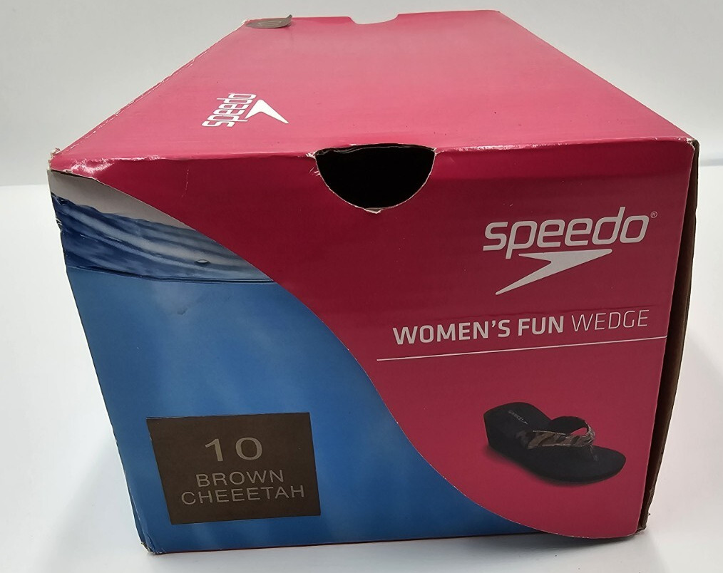 Speedo Womens Fun Wedge Brown 10 Sporty Sandals (NEW)