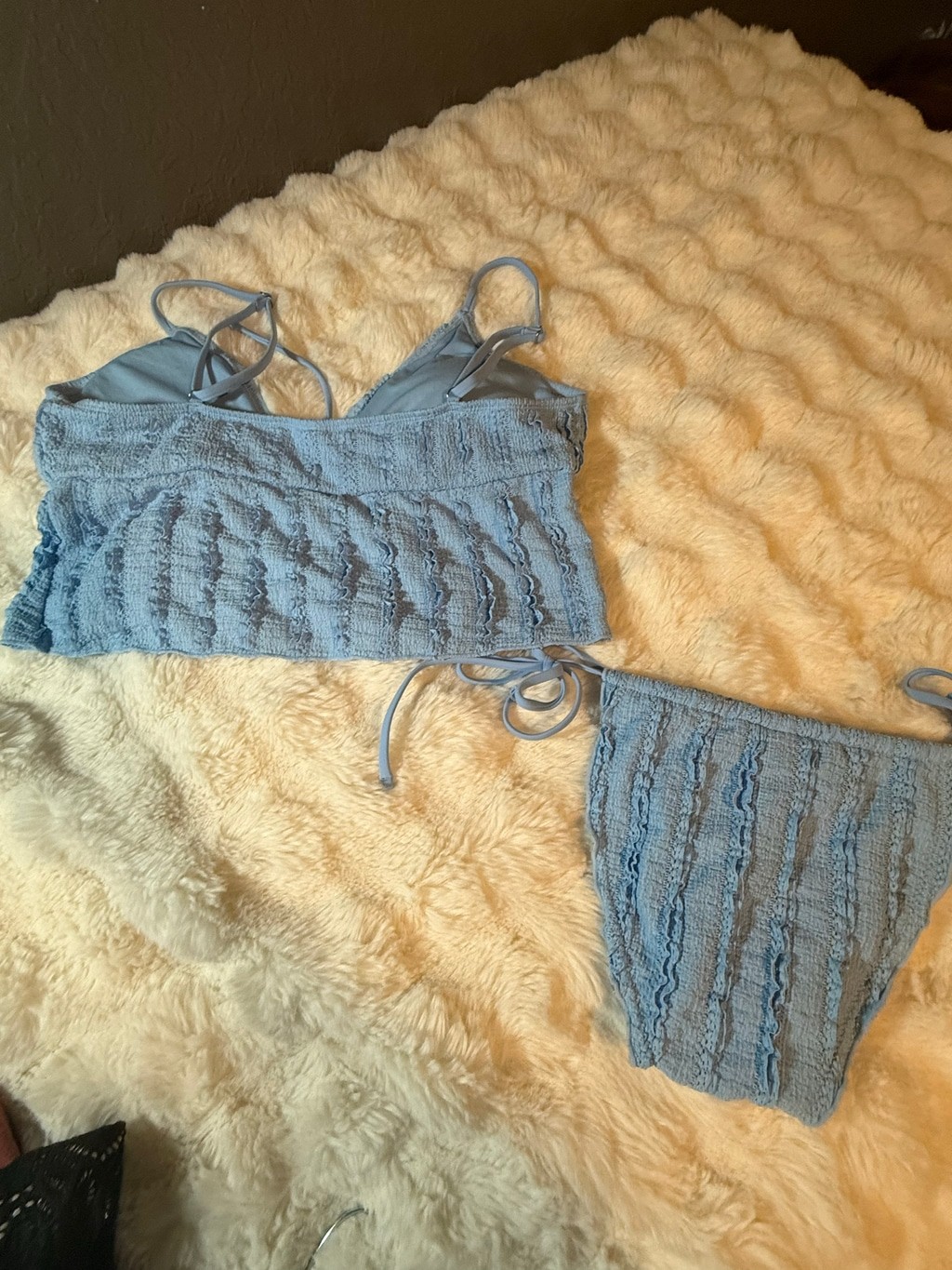 Preowned, Women’s No Boundaries light blue Tankini, Top- L, Bottom-M
