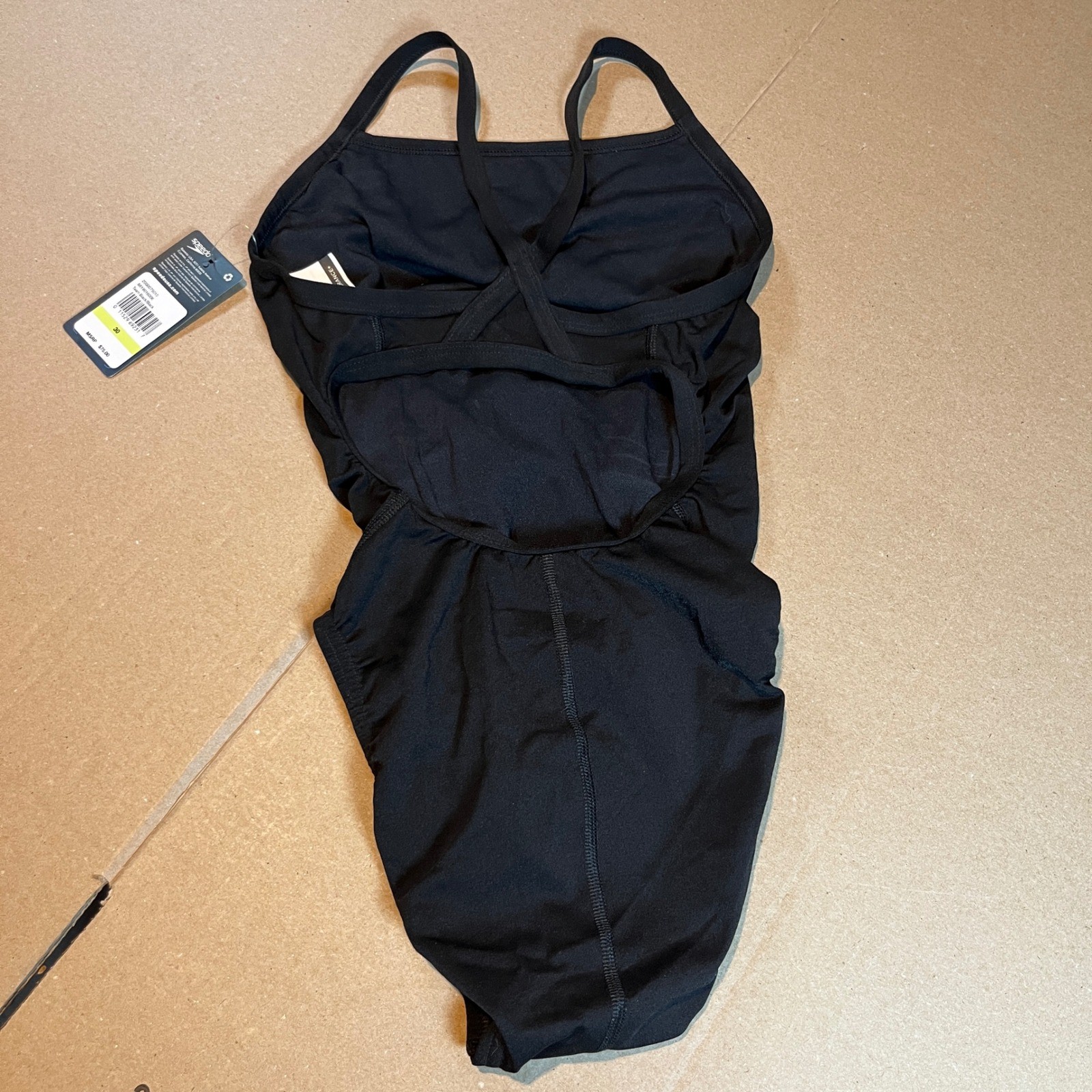 Speedo Endurance+ Flyback Training Swimsuit Womens 30 Team Black 8819016006