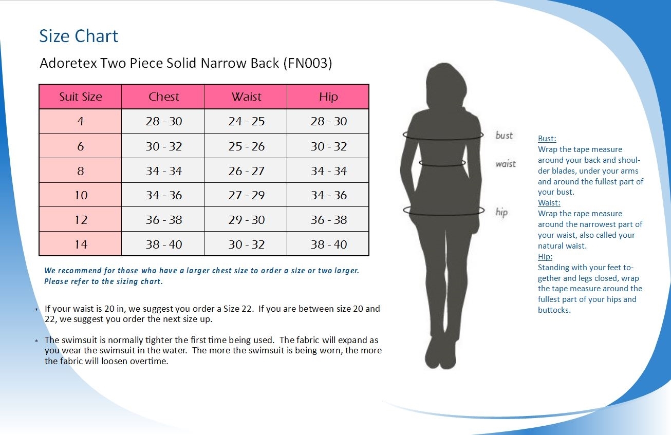 Adoretex Two Piece Solid Narrow Back Female