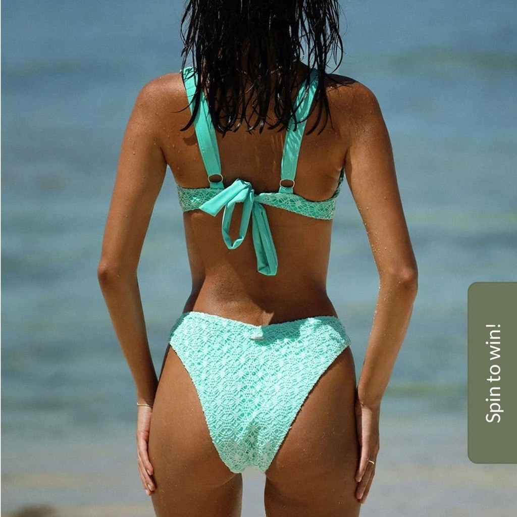 Berlook Cyan Mesh Underwire Bikini SET 34