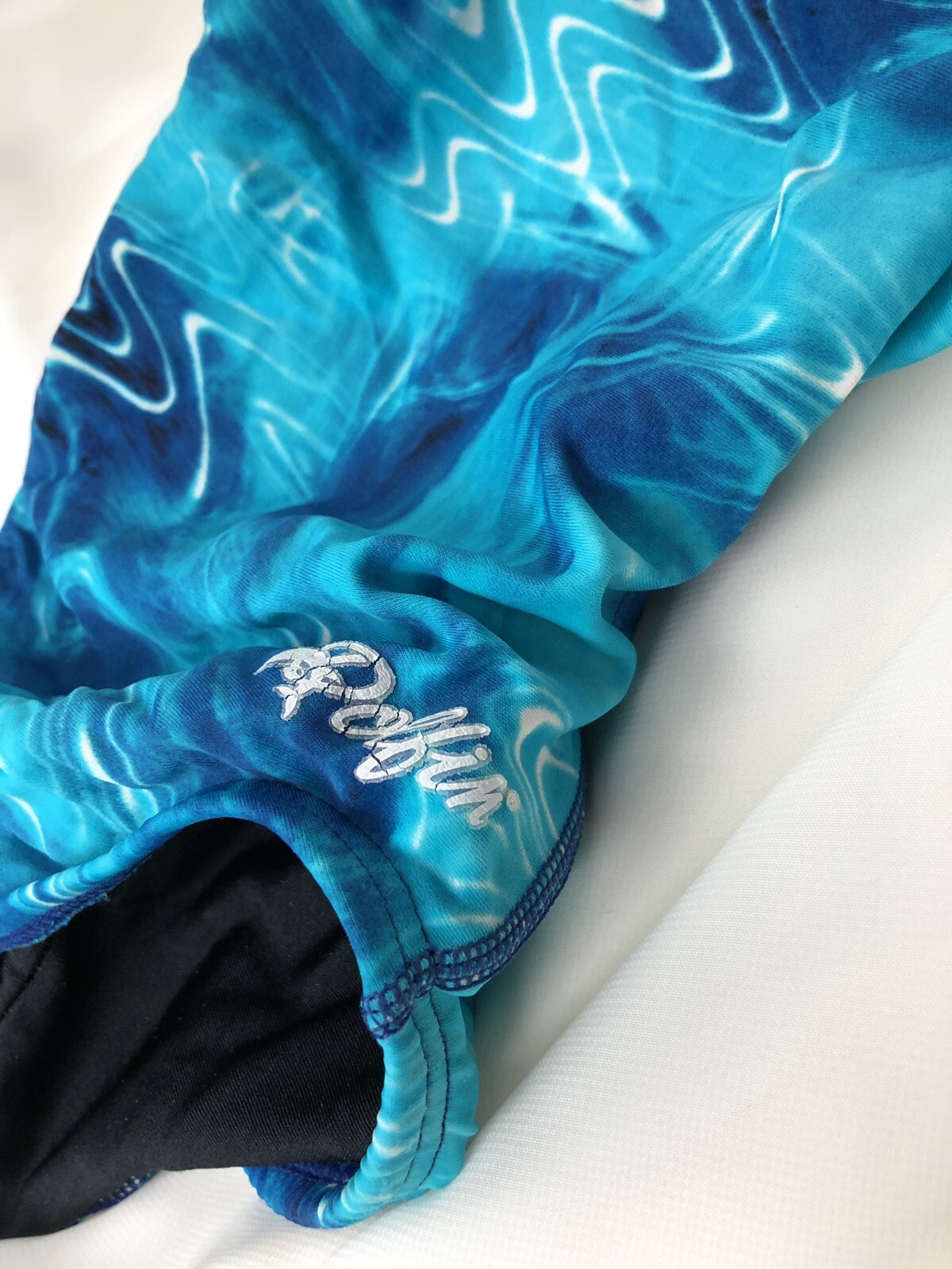 Blue & White Dolfin One Piece Swimsuit Sz 22 Swim Team, Practice, Training Suit