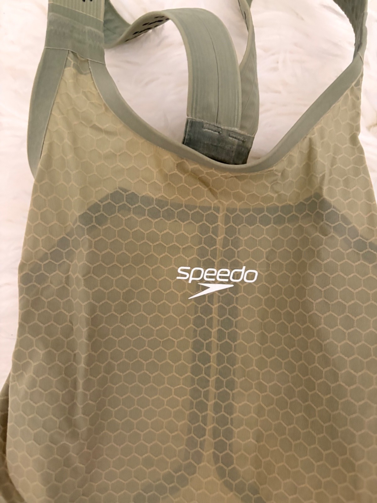 Speedo Fastskin LZR Pure Intent 2.0 Openback Kneeskin USED SUIT size 23 Green