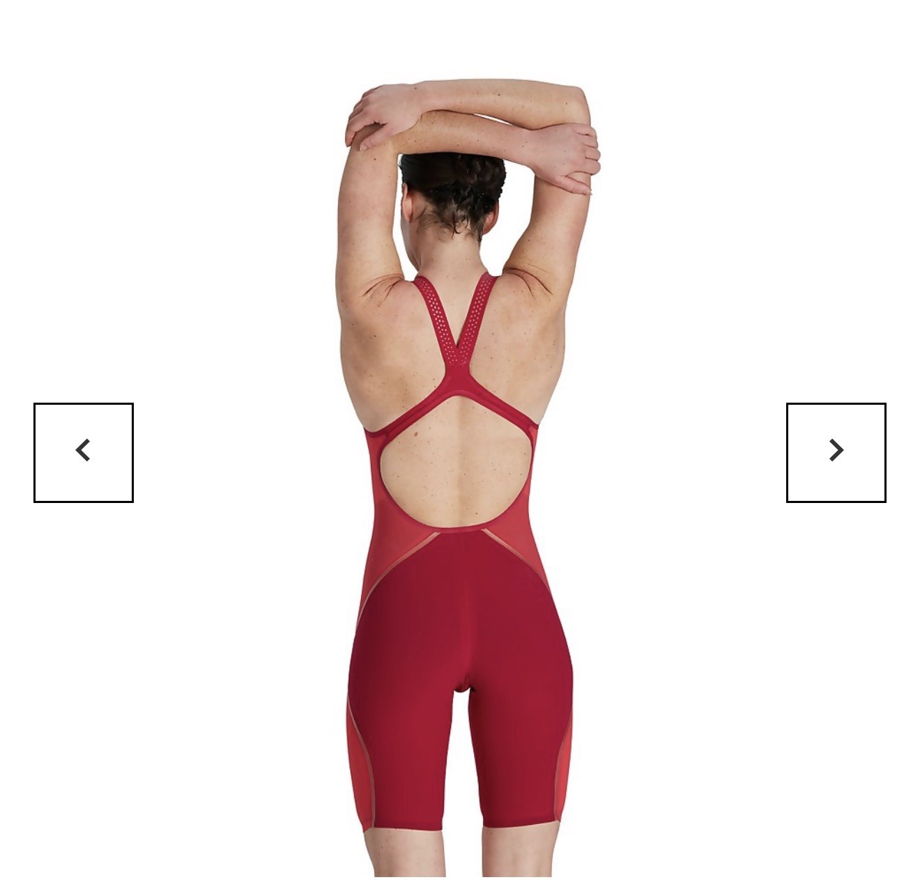 Pink and Gold Women’s Speedo Intent Tech Suit, Size 26, Open Back