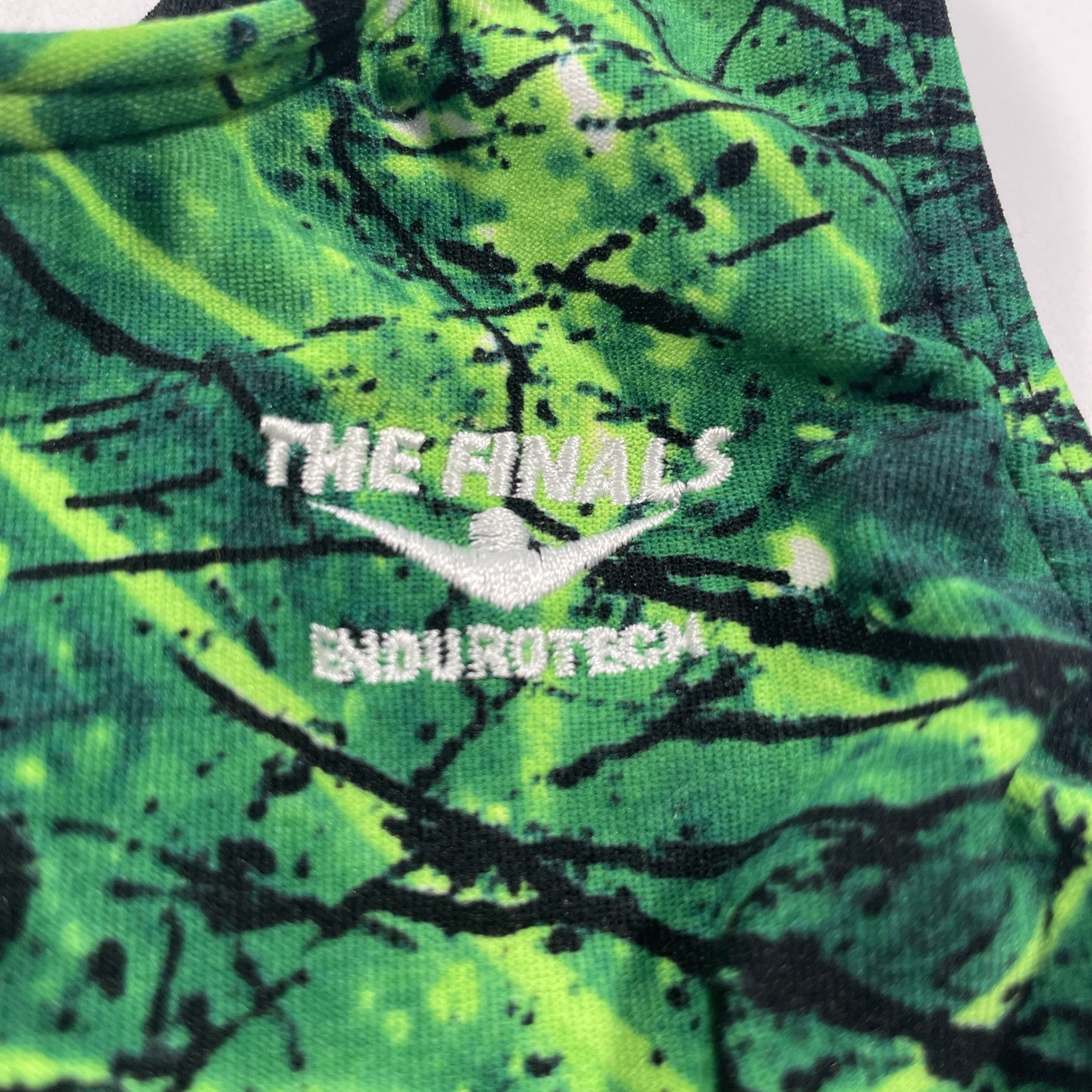 The Finals Women’s One Piece Competition Swimsuit Endurotech Black Green Size 28