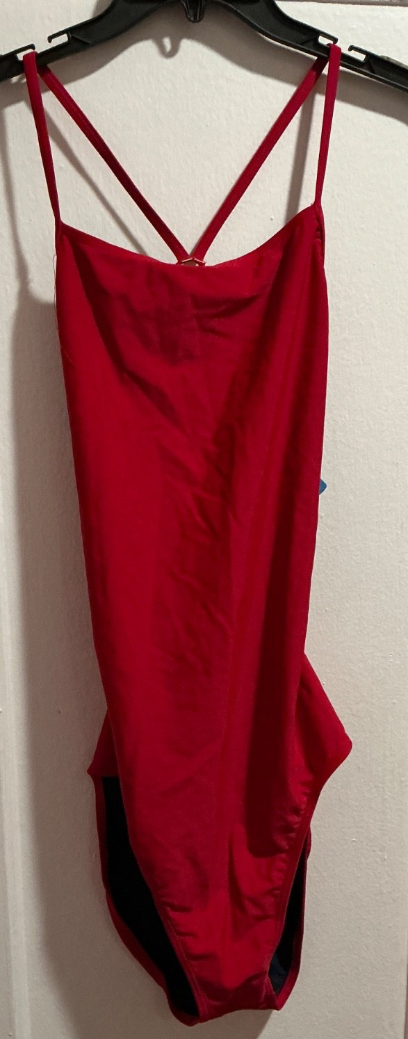 Brand New! Womens Red SPORTI One Piece Size 14/40 Swimsuit NWT