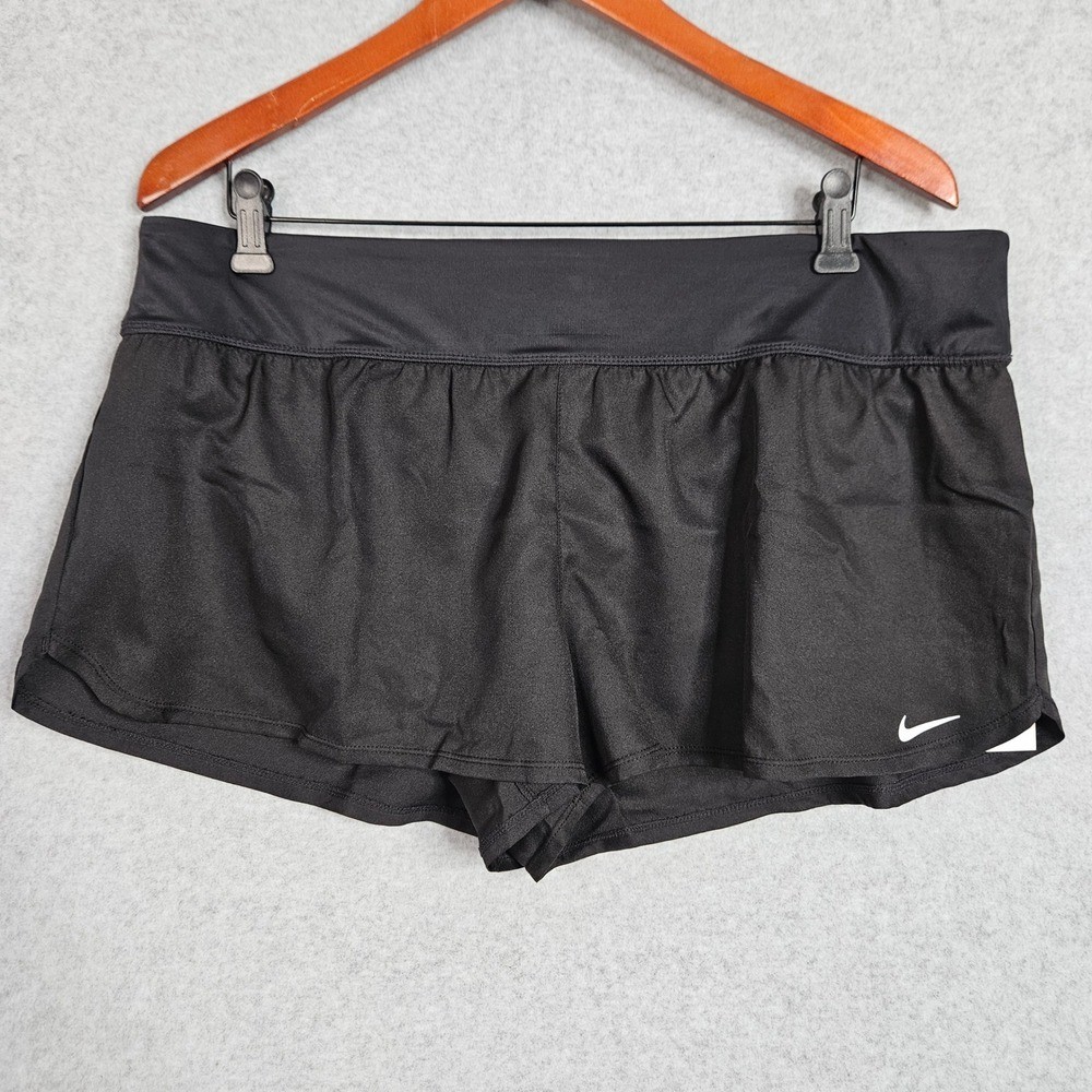 Nike Element Swim Women’s Black Boardshorts Size XL Built in Liner Pockets New