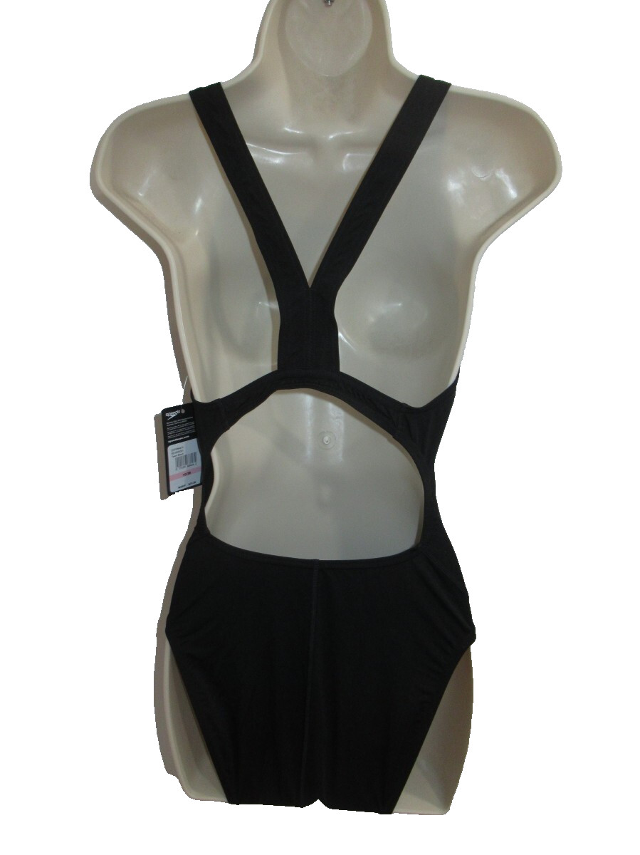 Speedo FL Endurance Supro A Team Black Competitive Swimsuit 10/36 New