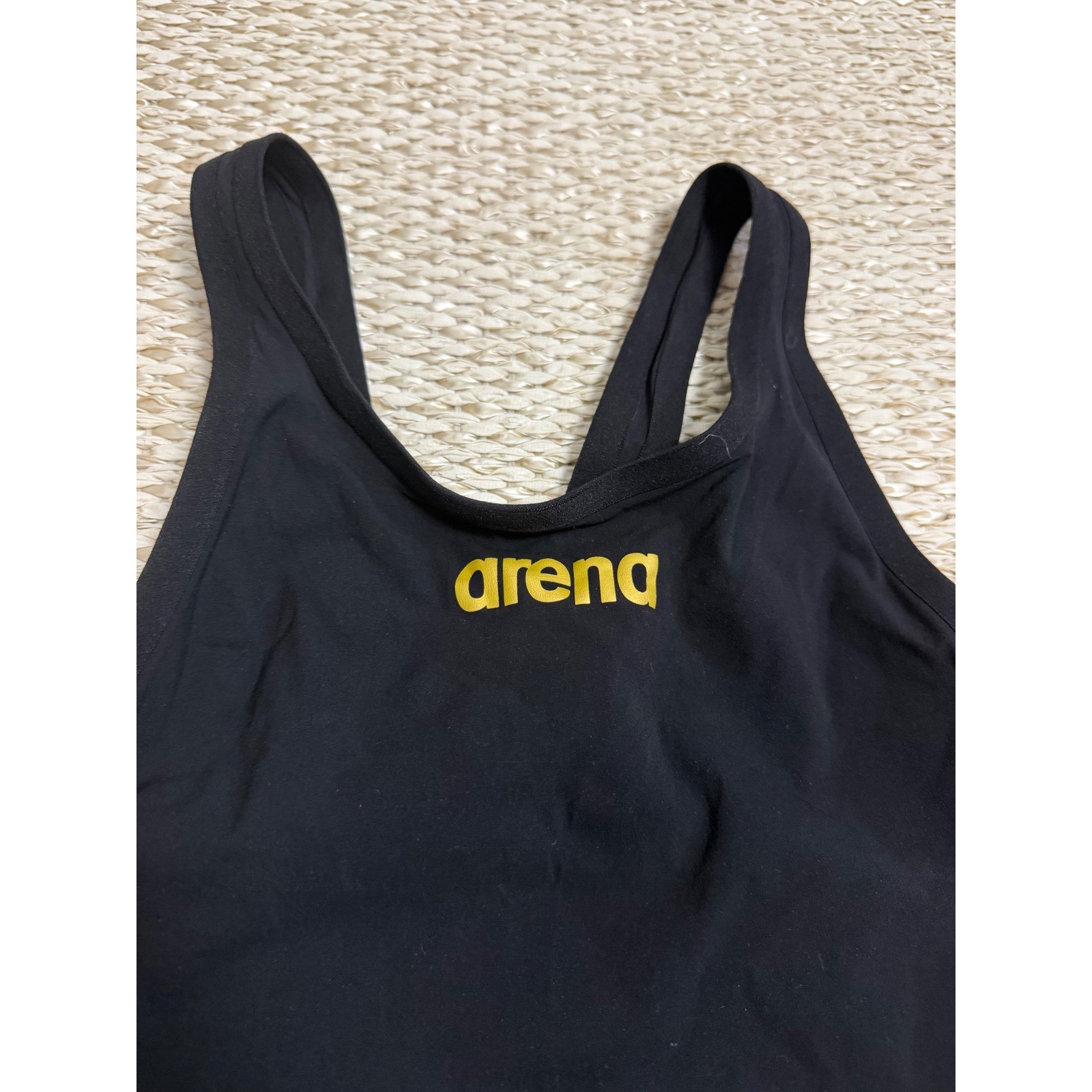 Arena Powerskin Carbon Fiber Technical Racing Swimsuit Black Gold Women 28 FINA