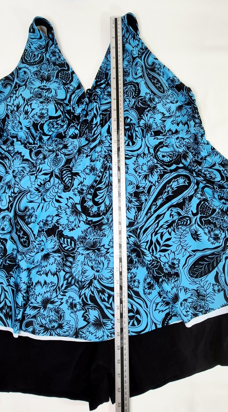 YONIQUE Plus Size 2 Piece Swimsuit Tankini w/ Swim Shorts 22W