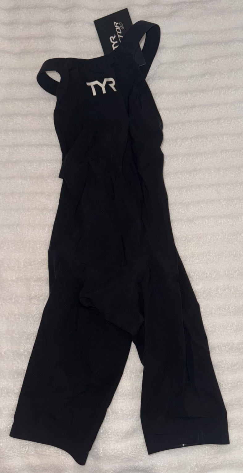 Womens TYR Avictor 2.0 Open Back Tech Suit Swimsuit, Black, Size 26