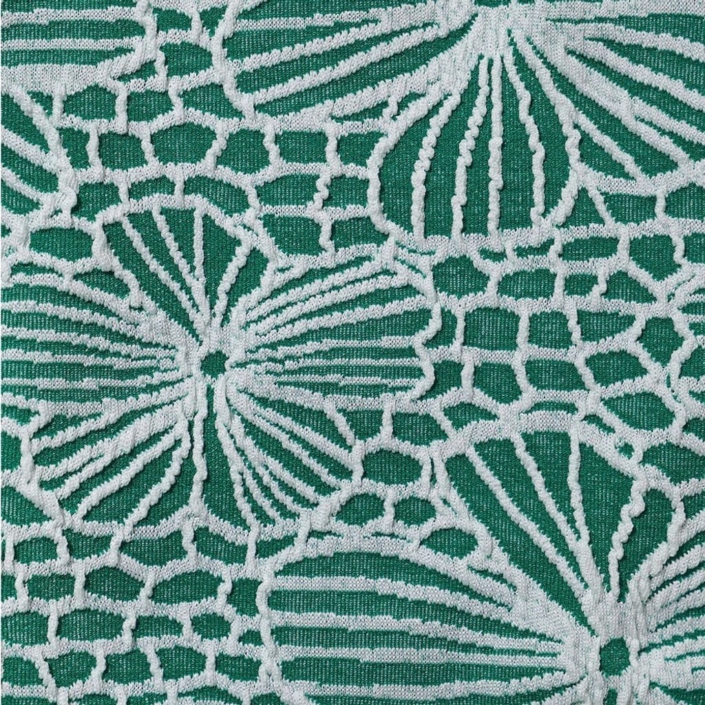 Berlook Green Floral Jacquard Bikini Bottom ONLY 09