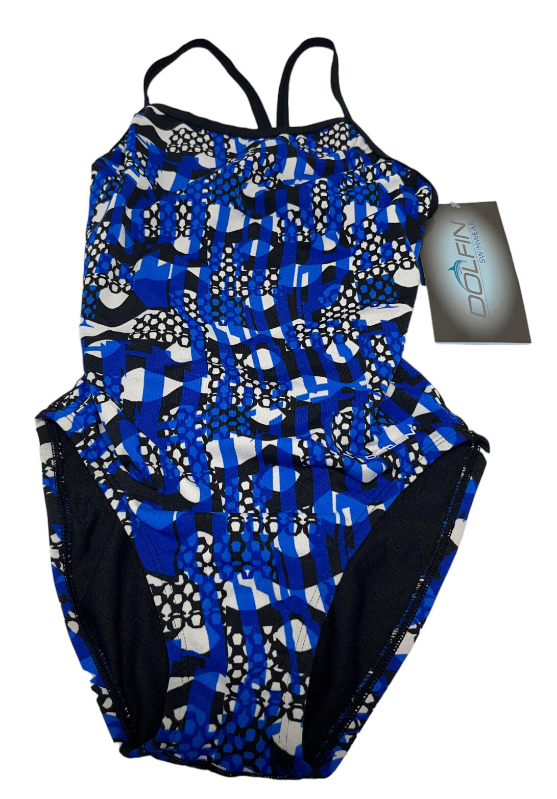 DOLFIN LADIES SIZE 28 RELIANCE BLUE TRAINING SWIMSUIT NEW NWT TAGS WHITE
