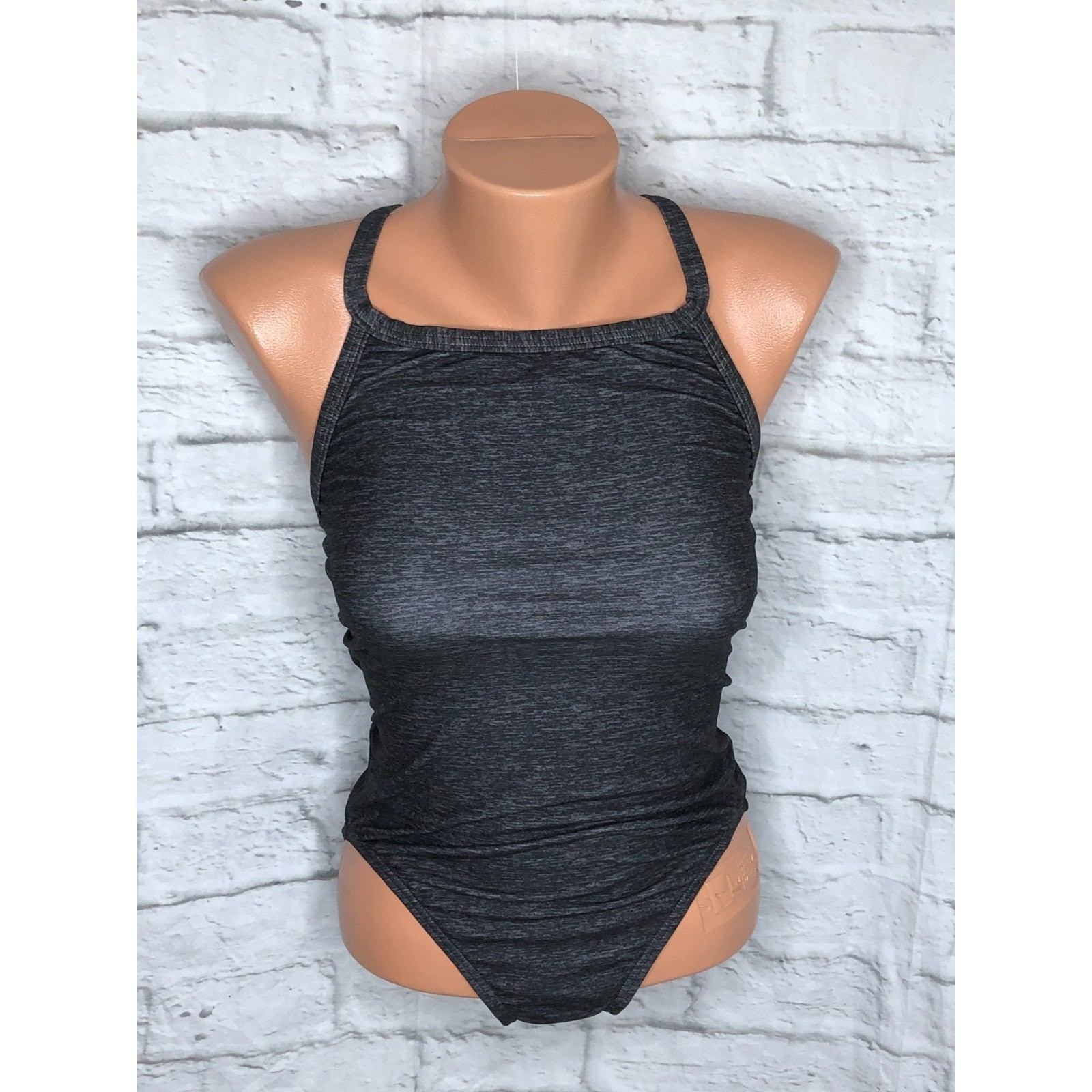 TYR Women’s One Piece Swimsuit Black Gray Size 34 L