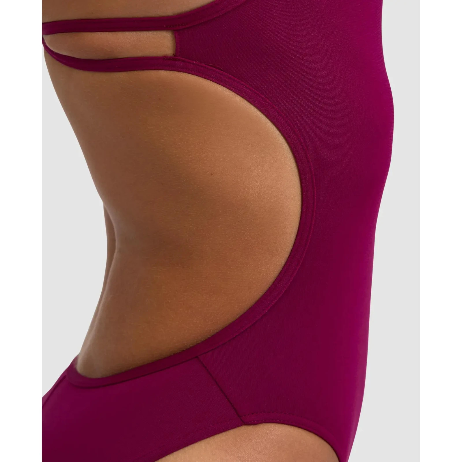 Arena Women’s Lace Back Solid One Piece Swimsuit Red Fandango White 24 NWT