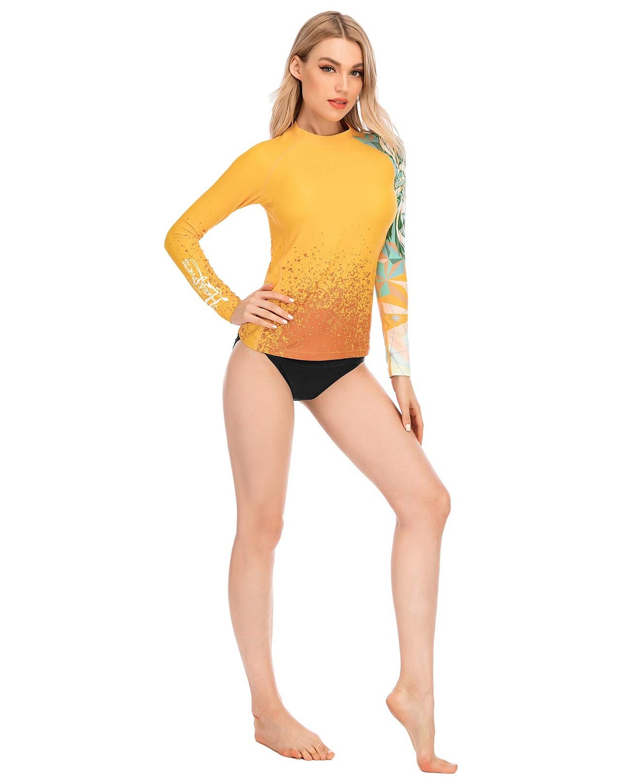 ADOREISM Women’s Quick-Dry UPF 50+ Sun Protection Long Sleeve Rash Guard Large