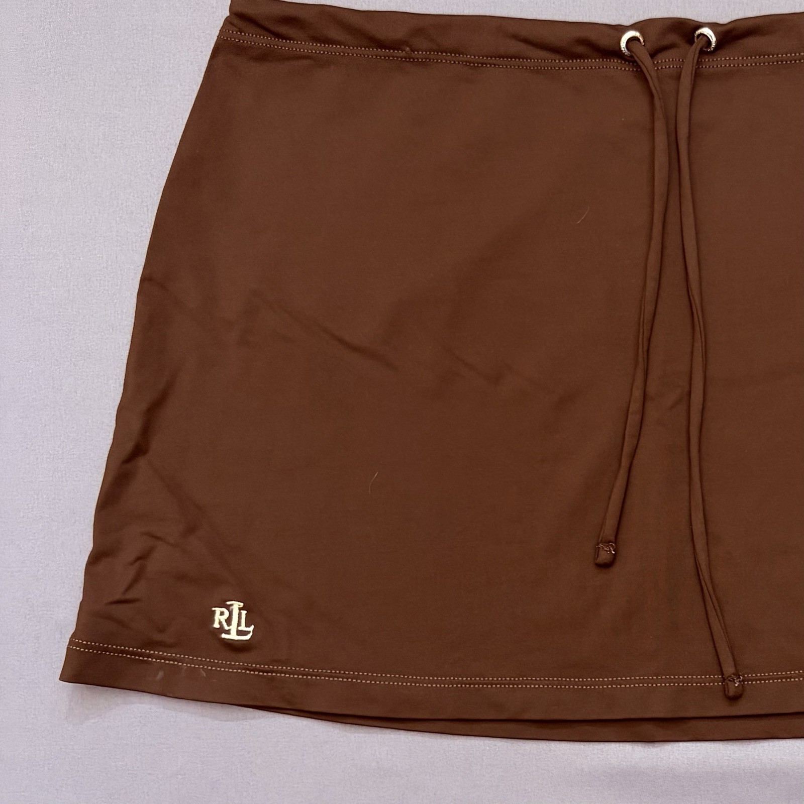 Lauren Ralph Lauren Women’s Brown Drawstring 30W Swim Skirt