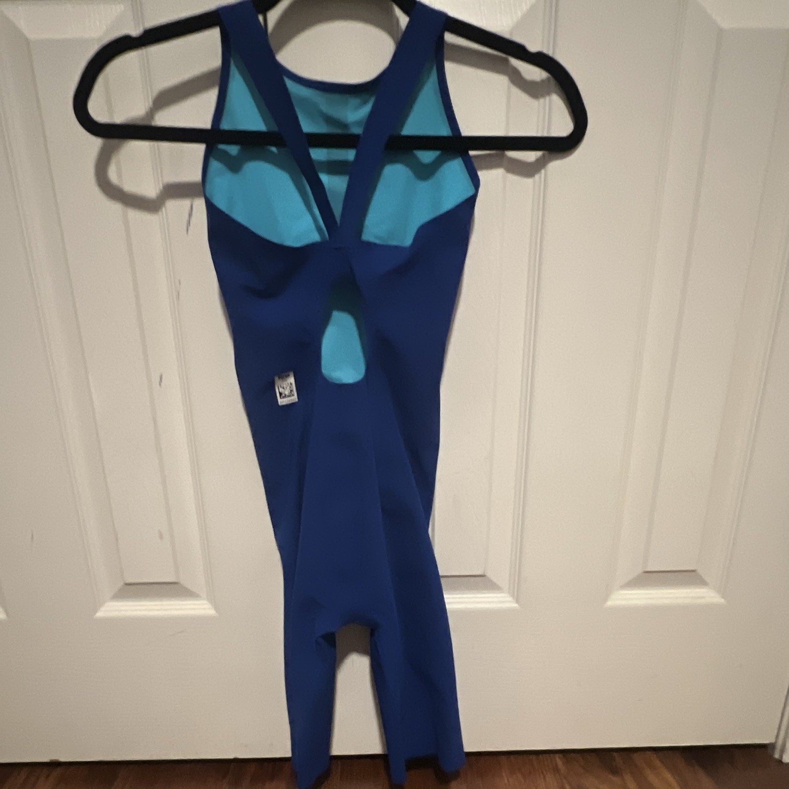 Speedo Competitive Kneeskin One Piece Swimsuit 26 Blue Nylon/Spandex
