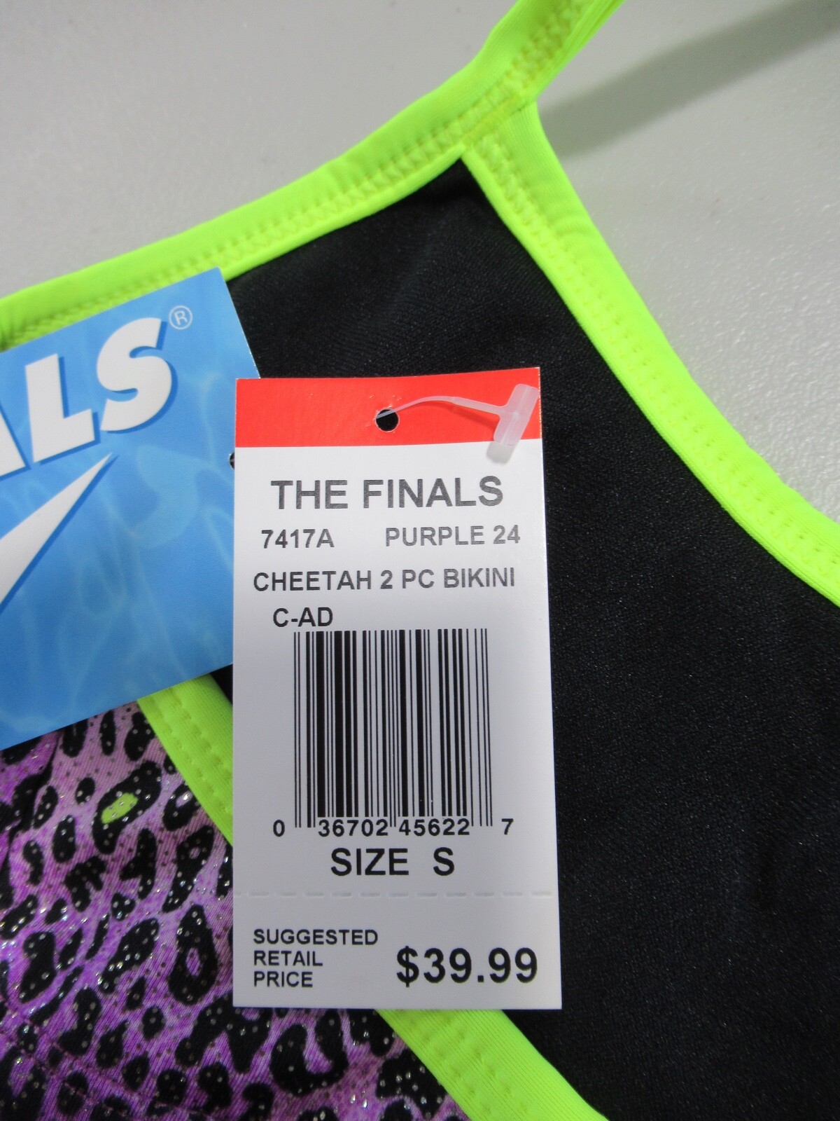 TYR The Finals Cheetah 2-Piece Size S Purple *NWT*