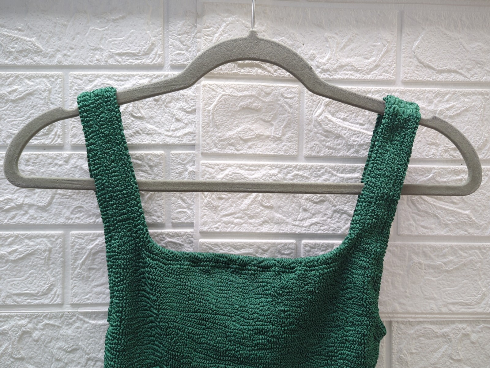 New Hunza G Square Neck Women’s One Piece Swimsuit Emerald Sz OS