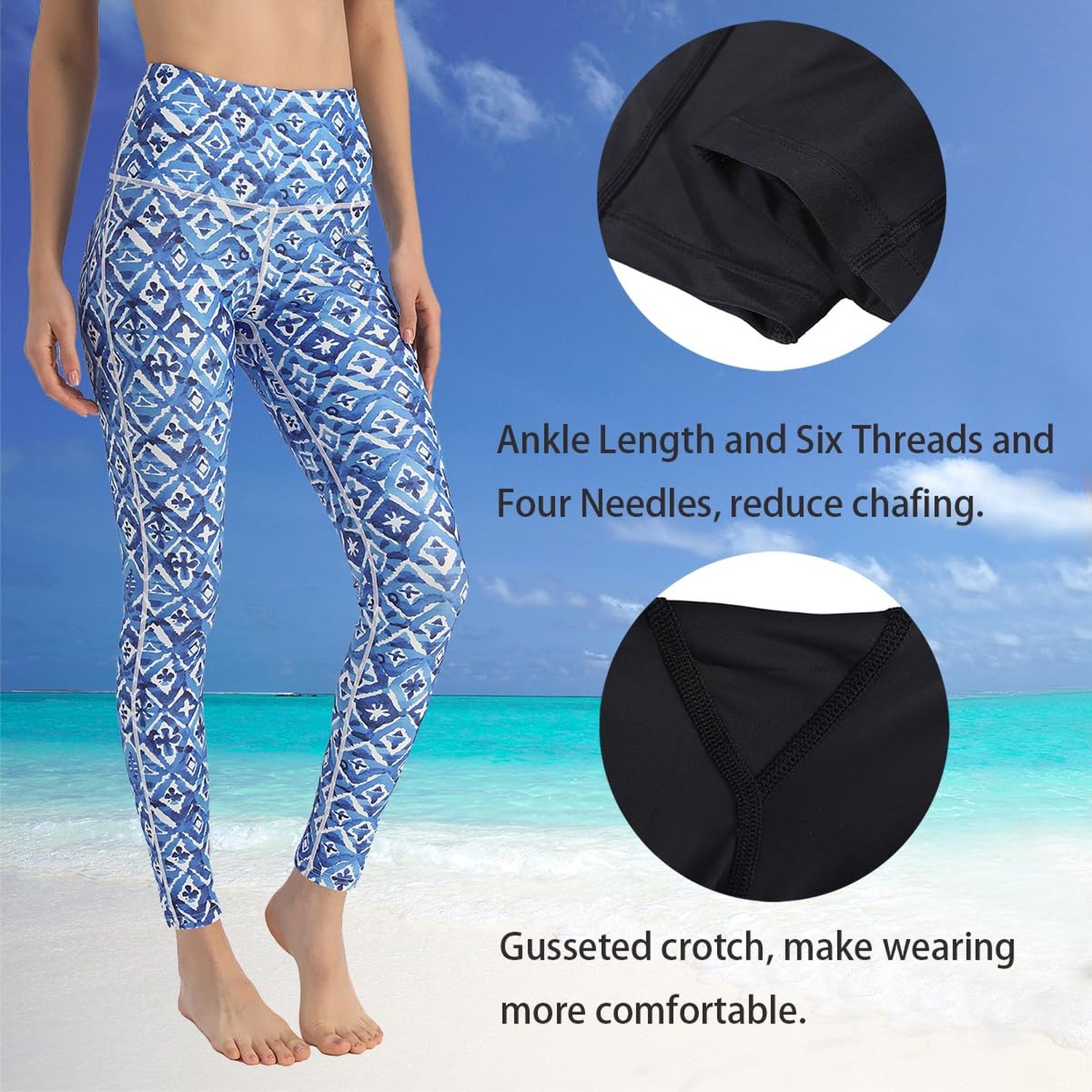 Ubestyle UPF 50+ High Waist Women’s Long Swim Pants Swim Leggings Swimming Ti…
