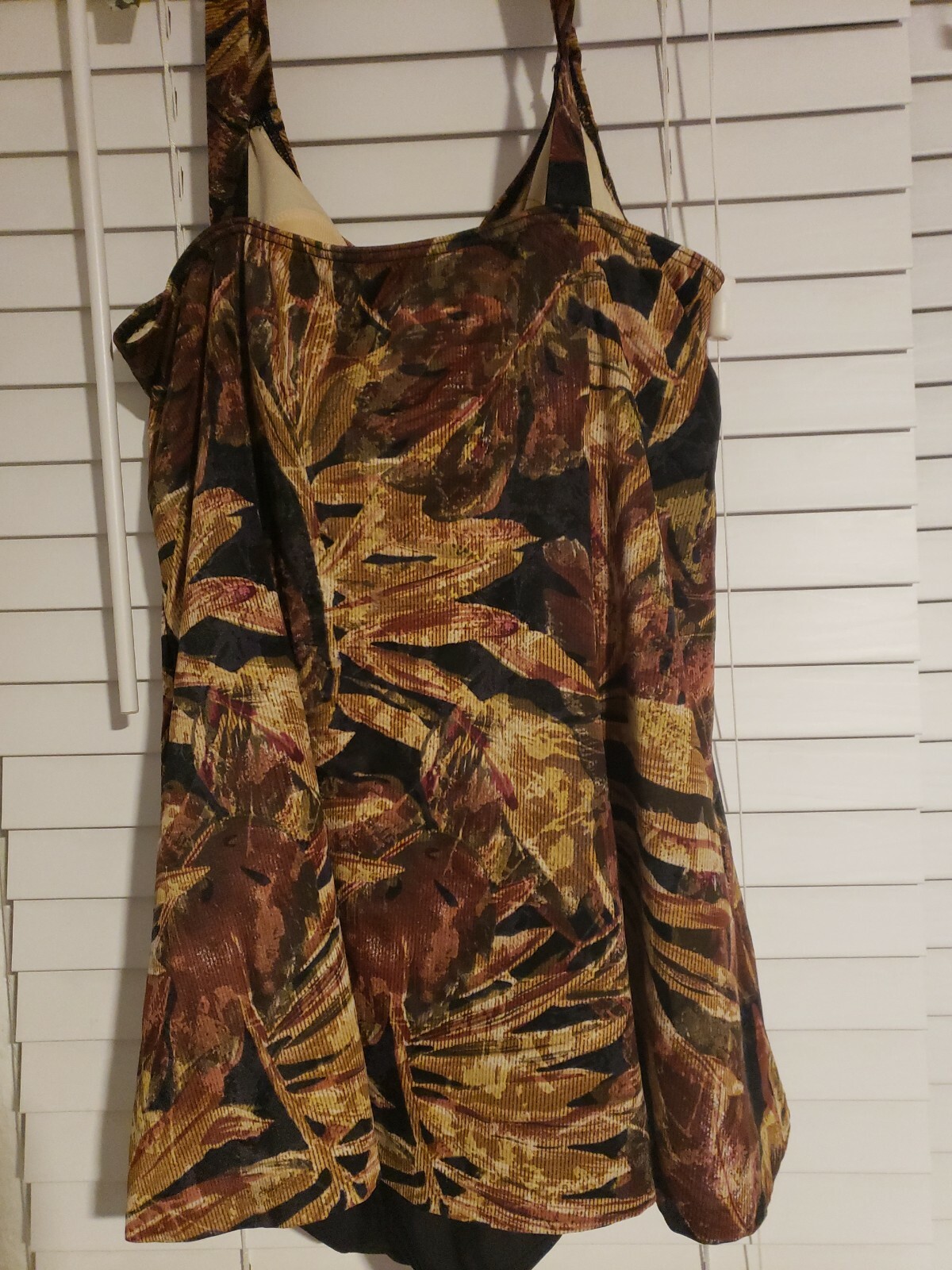 SUIT YOURSELF CANADA BROWN EARTH TONES BATHING SUIT DRESS SIZE 22W