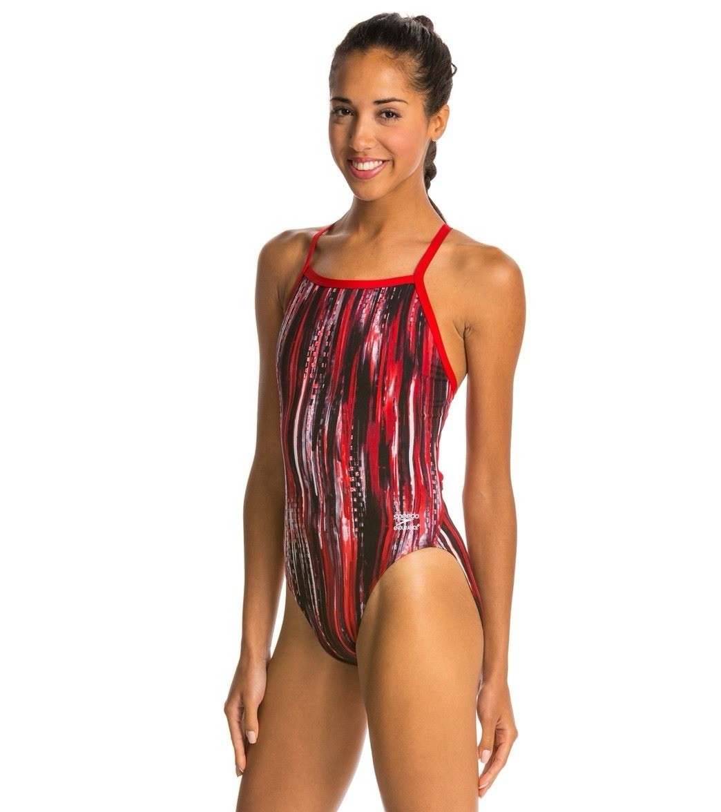 Speedo One-Piece Swimsuit Endurance+ Conquers All Flyback 10/36 NWT $84