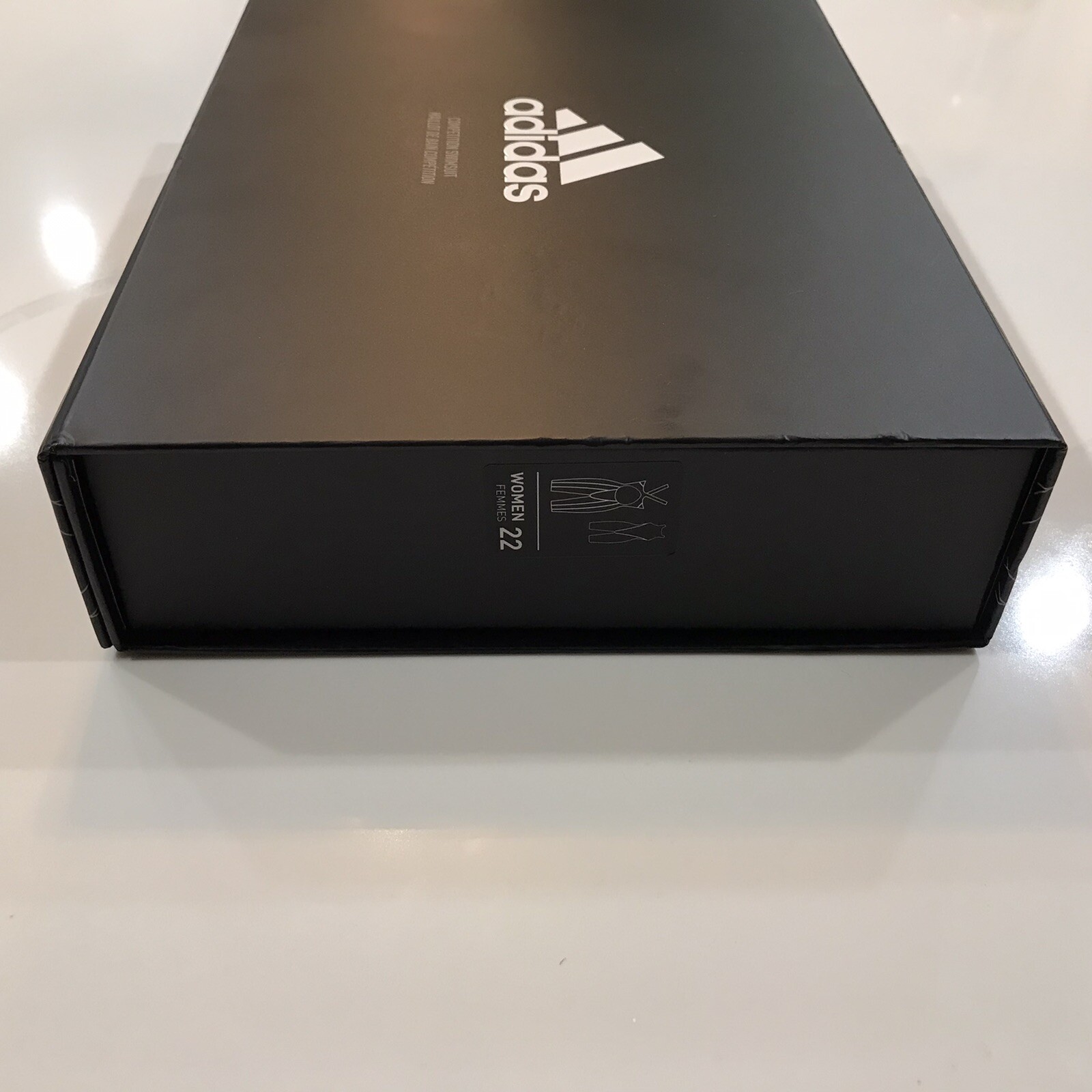 NEW Adidas Adizero XX Open-Back Swimsuit – Black/Gold Lining – 22” (EK1326) $450