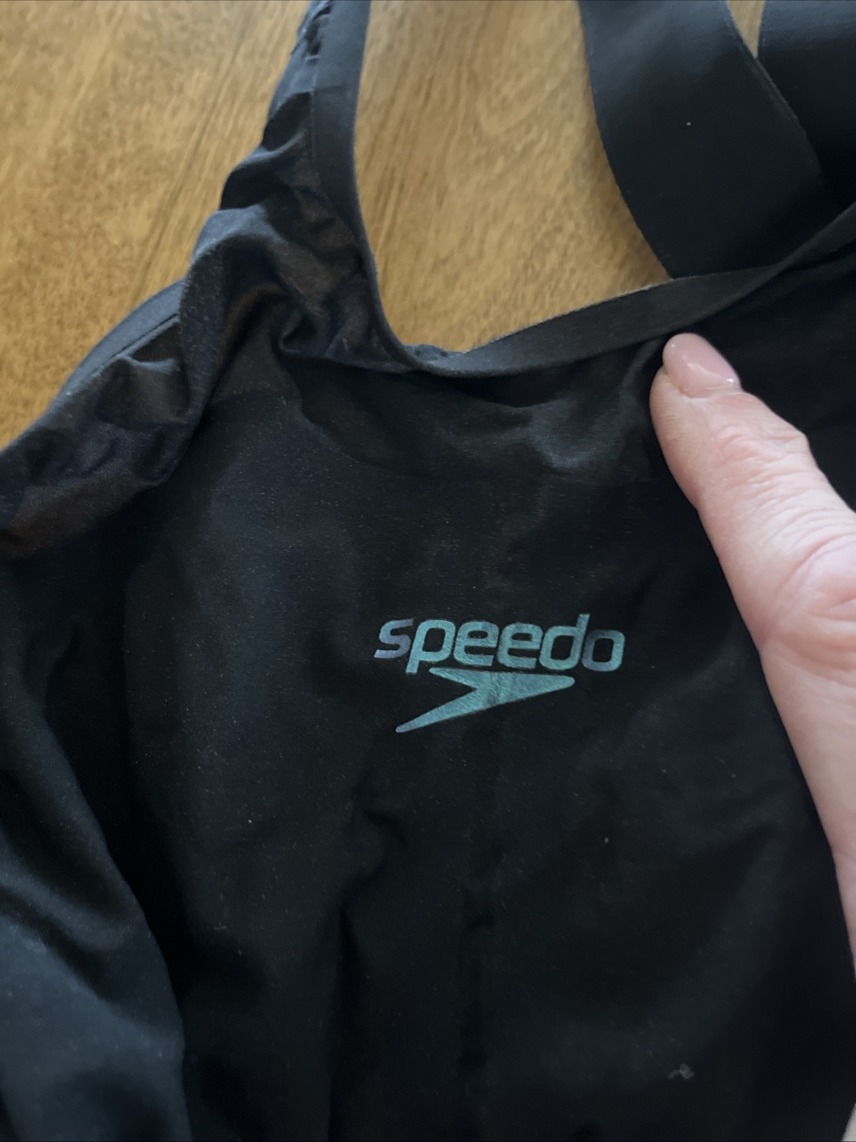 Speedo Fastskin LZR Pure Intent Black/Blue Open Back Kneeskin Women’s Size 24.