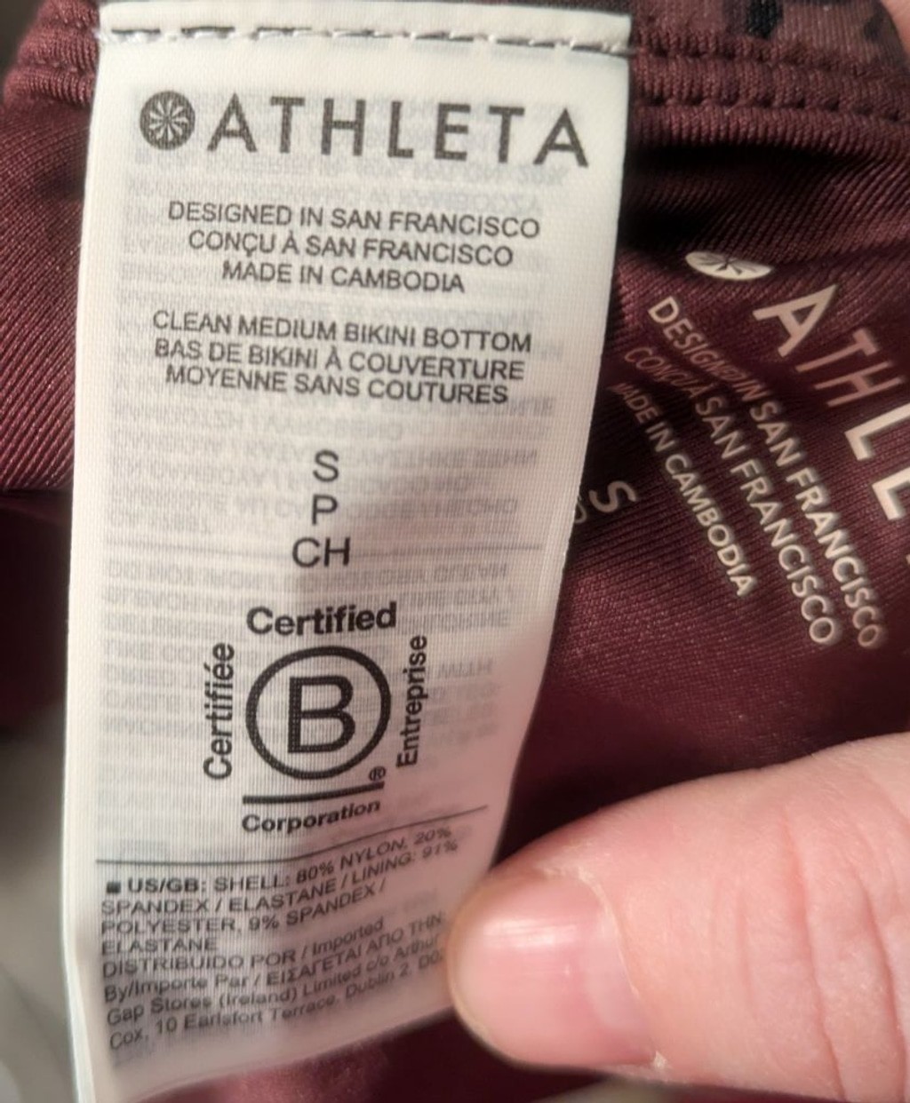Athleta clean medium coverage bikini bottom size small