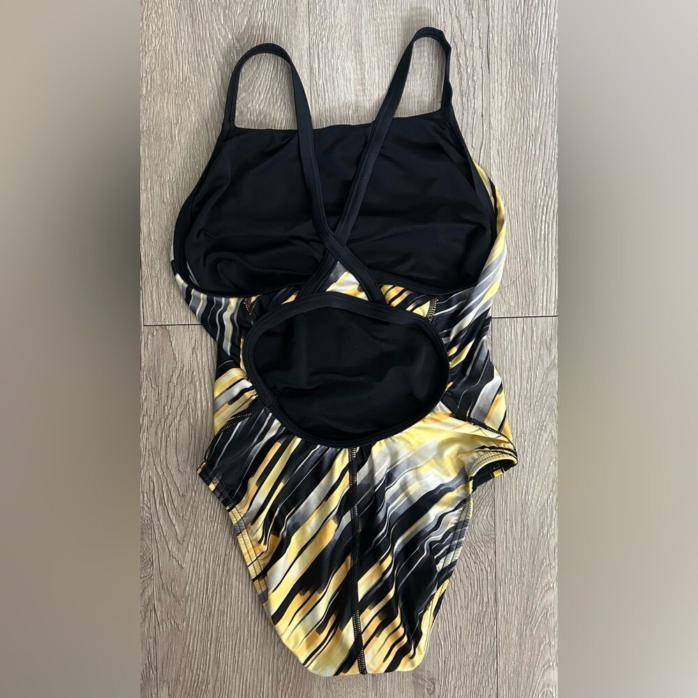 Speedo Reigning Light Flyback One Piece Performance Racing Swimsuit Size 30