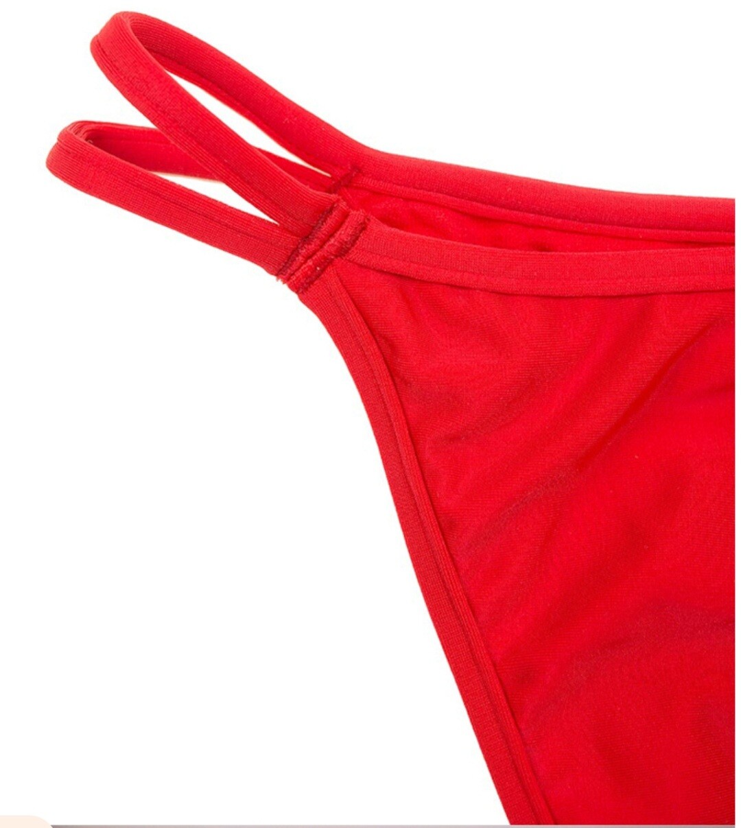 2 Pieces Women Beachwear Bikini Swimwear Red Black White Yellow Blue Pink Purple