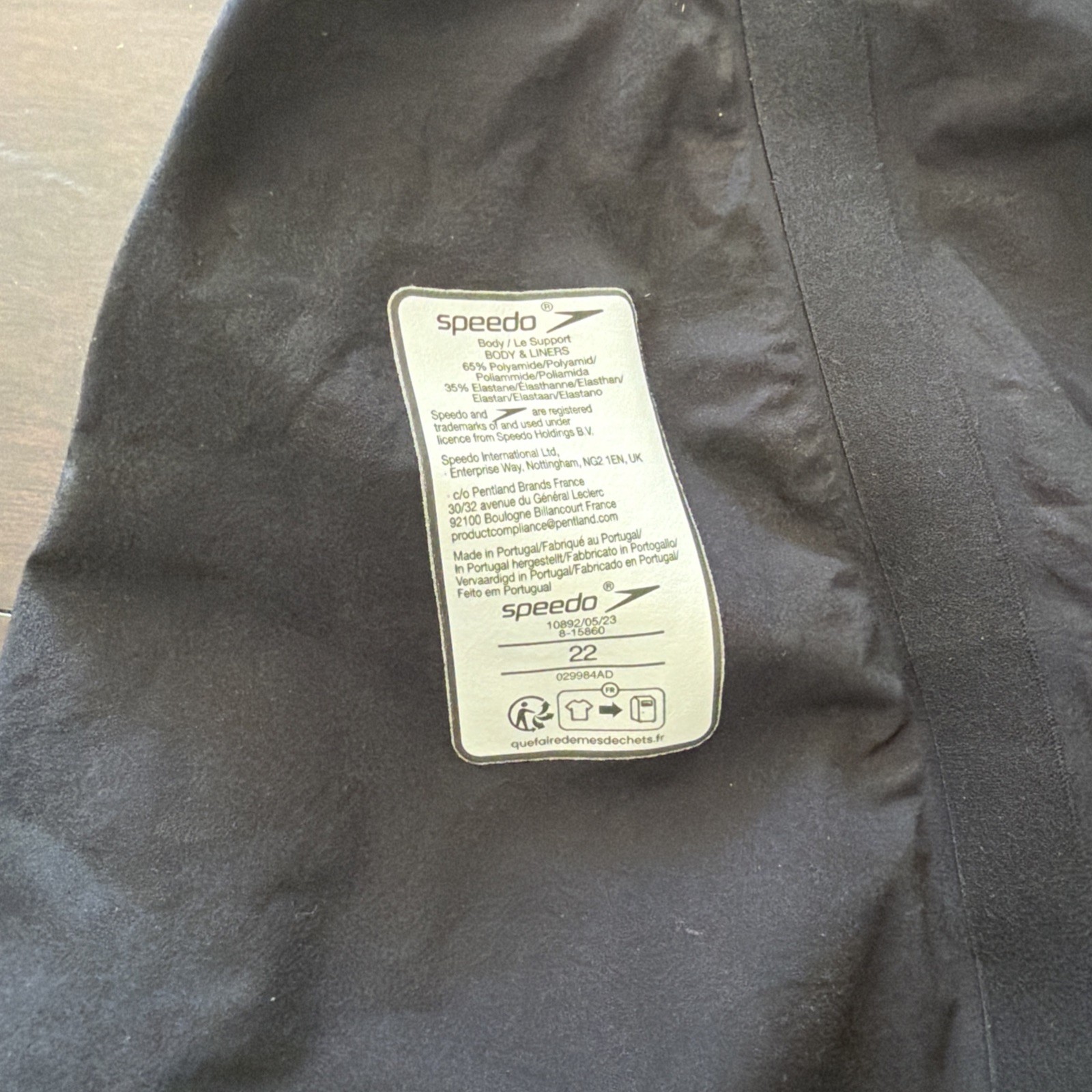 Speedo Valor 2.0 Closed Back Women’s Size 22 BLACK