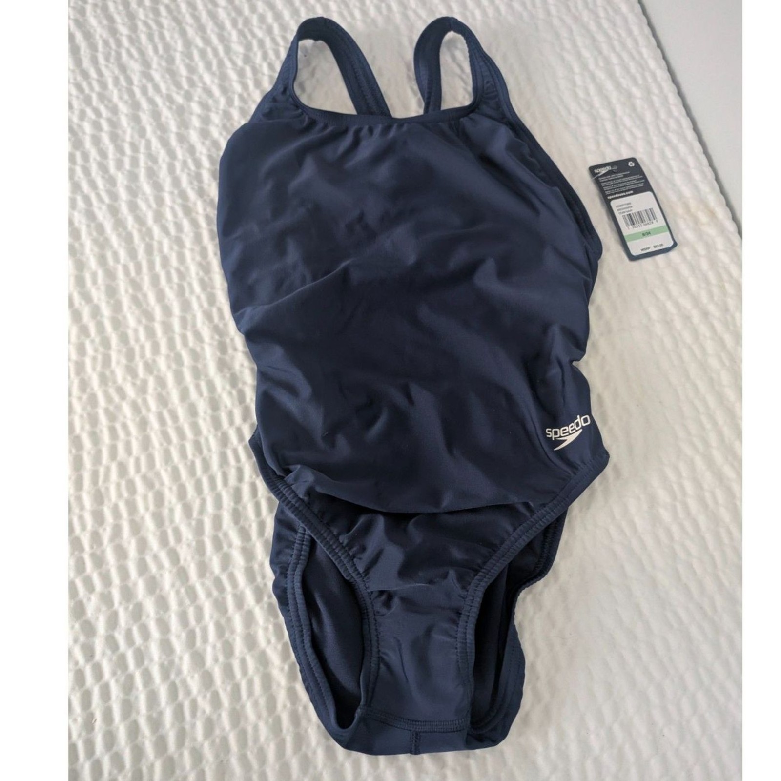Women’s Speedo One Piece Swimsuit Navy Size 8/34