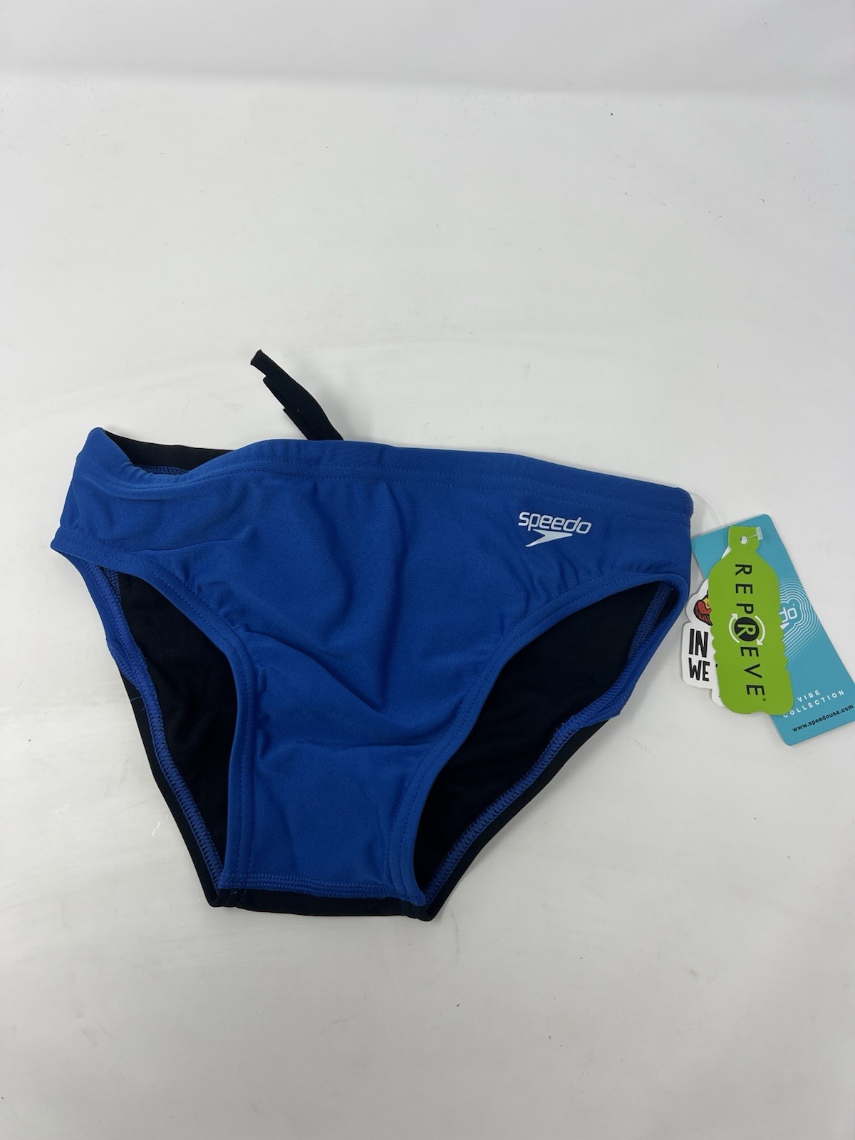 Speedo Men’s Swim Brief, Blue Black Size 28