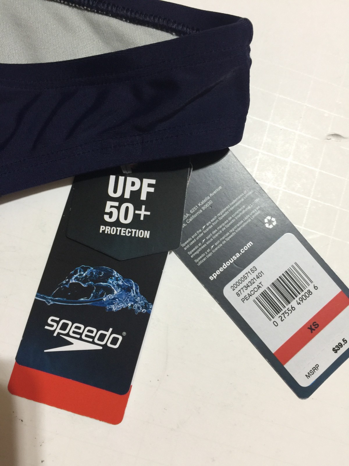SPEEDO Hipster Peacoat Navy Bikini Swim Bottom UPF 50+ U.S Women X-Small $39.50